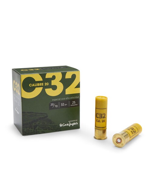 Imagen 0 de Caja de 25 cartuchos de caza en calibre 20 C32 8ª .Cartuchos C