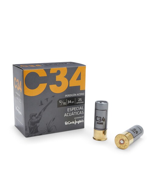 Caja de 25 cartuchos de caza Acero C34 4ª Cartuchos C 1