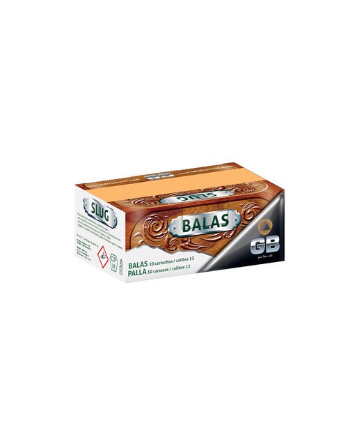 Imagen 0 de Caja de 10 cartuchos de caza GB, bala Slug