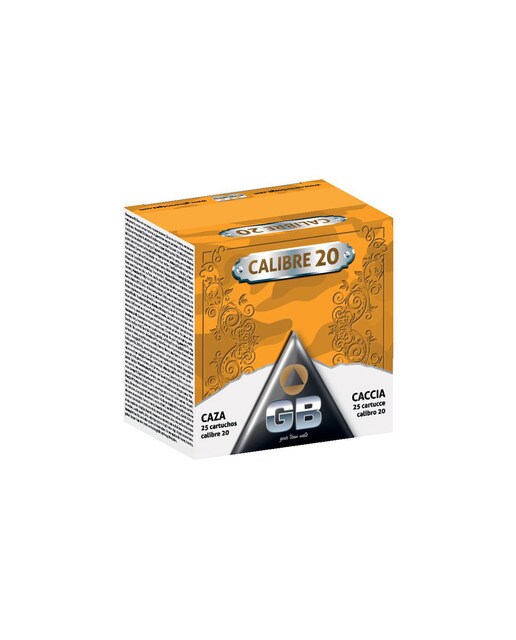 Caja de 25 cartuchos de caza GB, calibre 20/70, 30 gr, 7ª 1