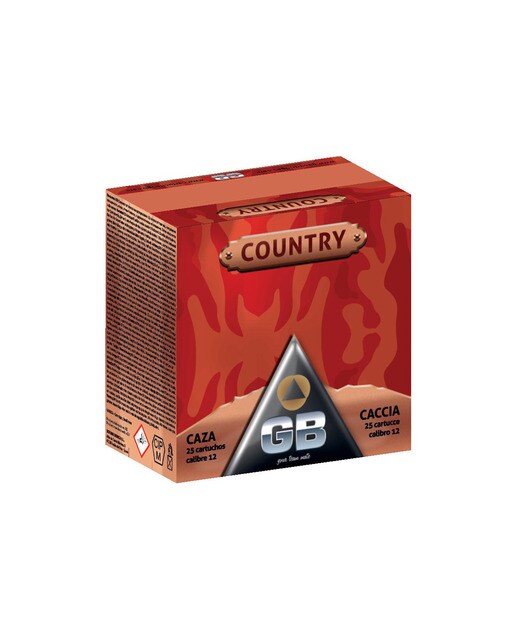 Imagen 0 de Caja de 25 cartuchos de caza de marca GB, modelo COUNTRY, calibre 12/70, 30 gr, 7ª