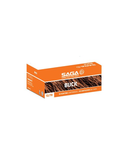Imagen 0 de Caja de 10 cartuchos de caza marca SAGA, modelo ZORRERO, calibre 12/70, 34 gr, 00