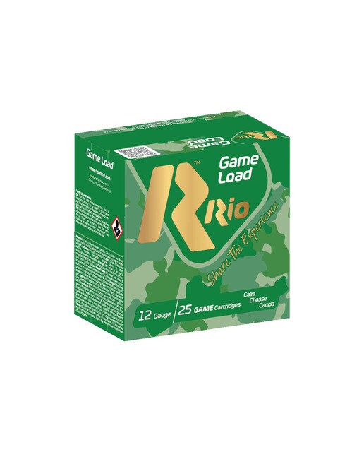 Imagen 0 de Caja de 25 cartuchos de CAZA marca RIO, modelo GAME LOAD 30, calibre 12/70, 30 gr, 9ª