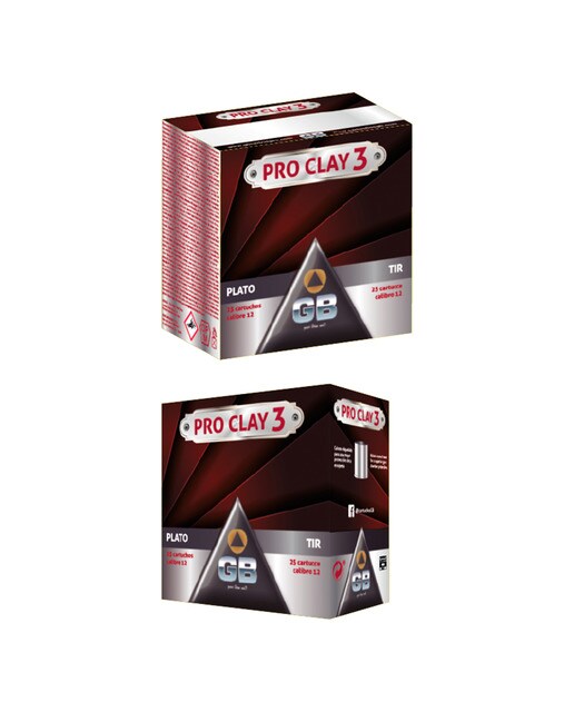 Imagen 0 de Caja de 25 cartuchos de TIRO marca GB, modelo PRO CLAY 3 28, calibre 12/70, 28 gr, 7,5ª