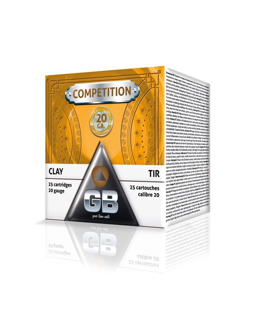 Imagen 0 de Caja de 25 cartuchos de TIRO marca GB, modelo COMPETICIÓN 24, calibre 20/70, 24 gr, 7,5ª