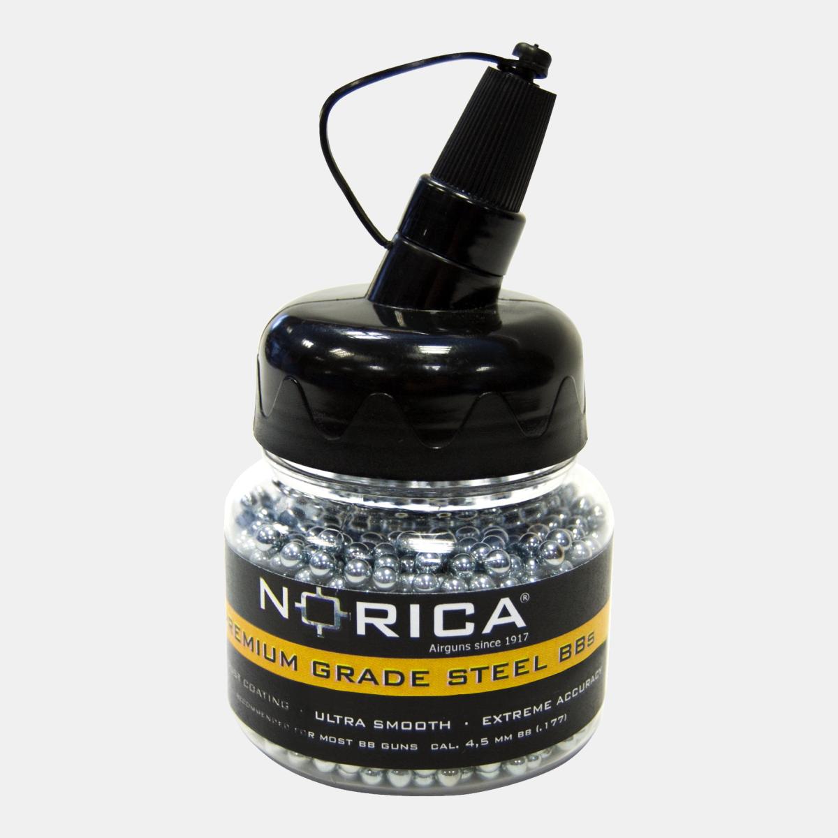 Imagen 0 de Bote de 1500 bolas Norica BB'S zincadas cal. 4,5BB Negro
