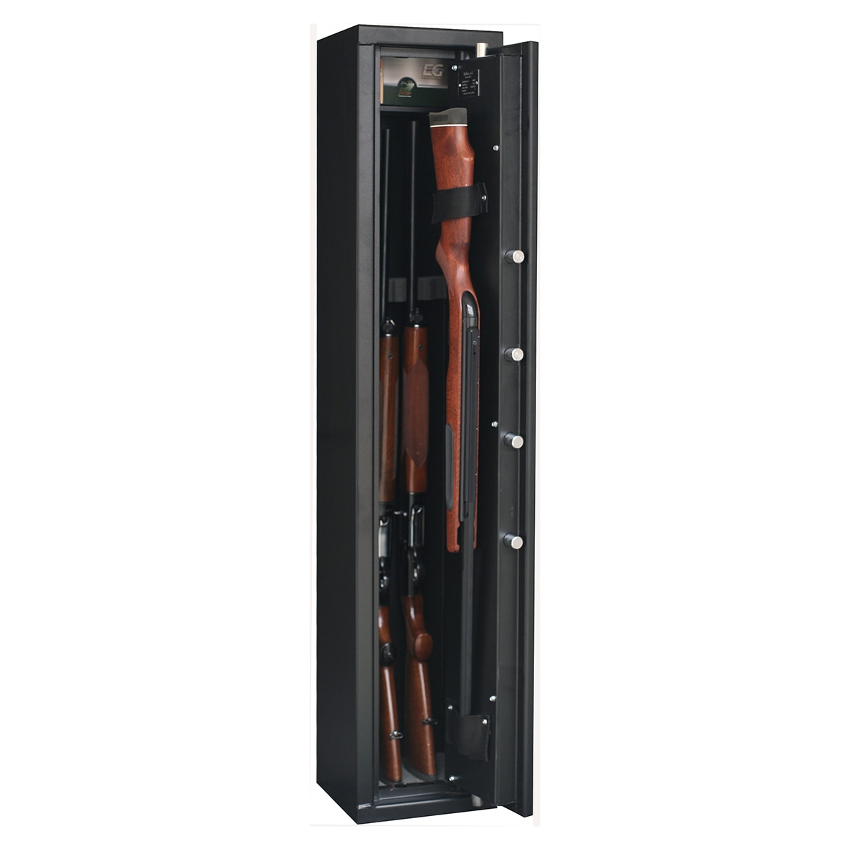 Imagen 0 de Armero para 4 armas largas en GR 1 (3 armas dentro con visor más una 1 en la puerta sin visor) Negro