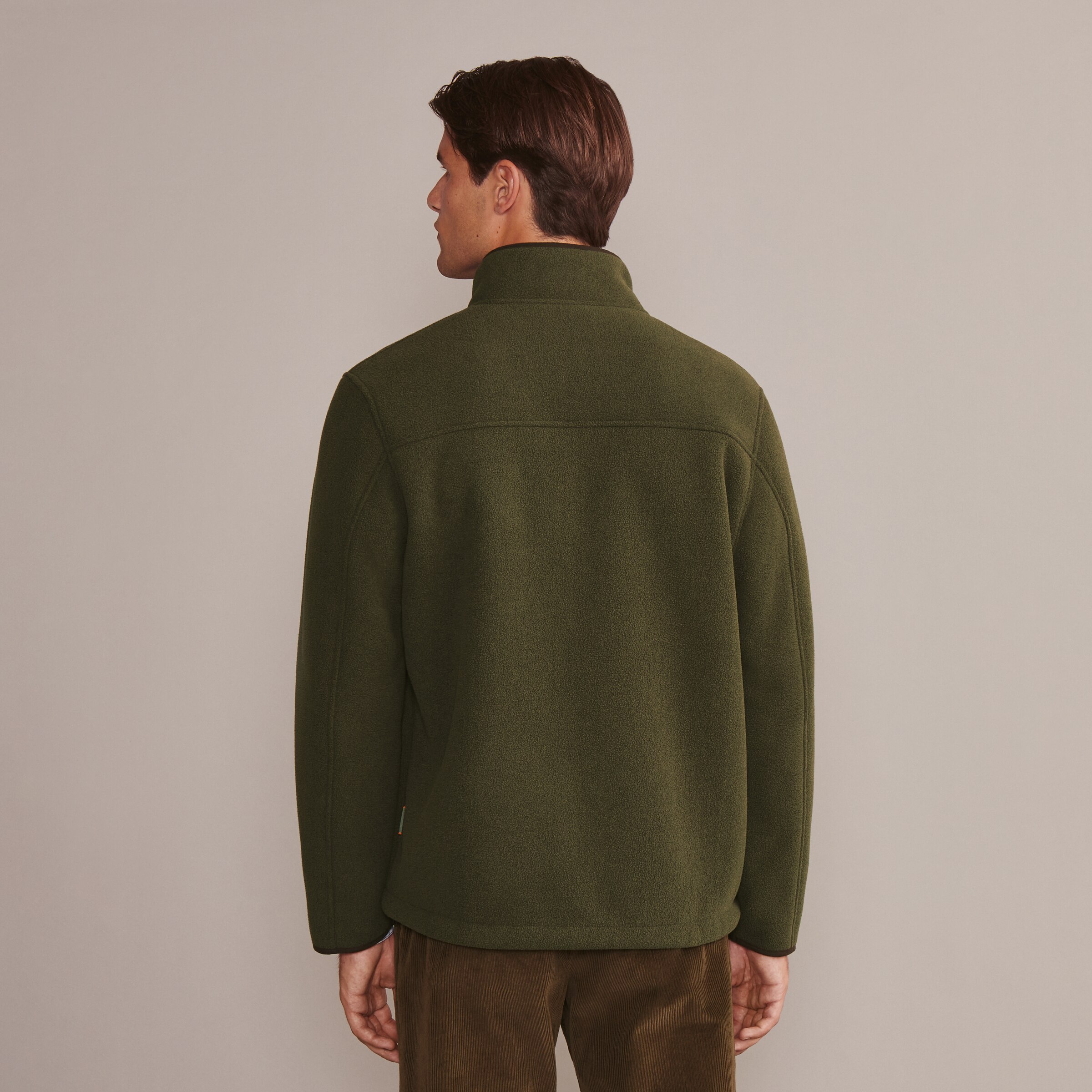 Blusão Top de Homem com Forro Polar Verde-militar-7