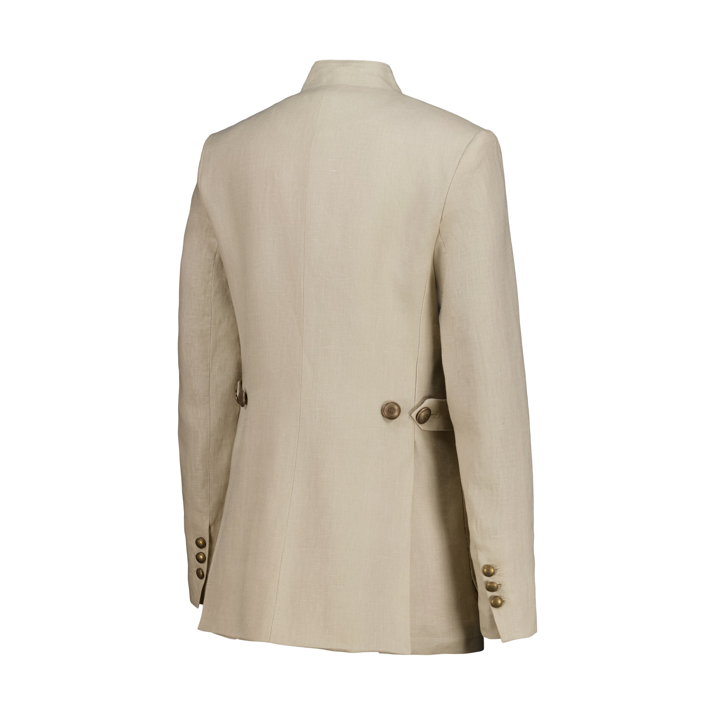 Chaqueta tiradora de lino mujer - Beige Beige-5
