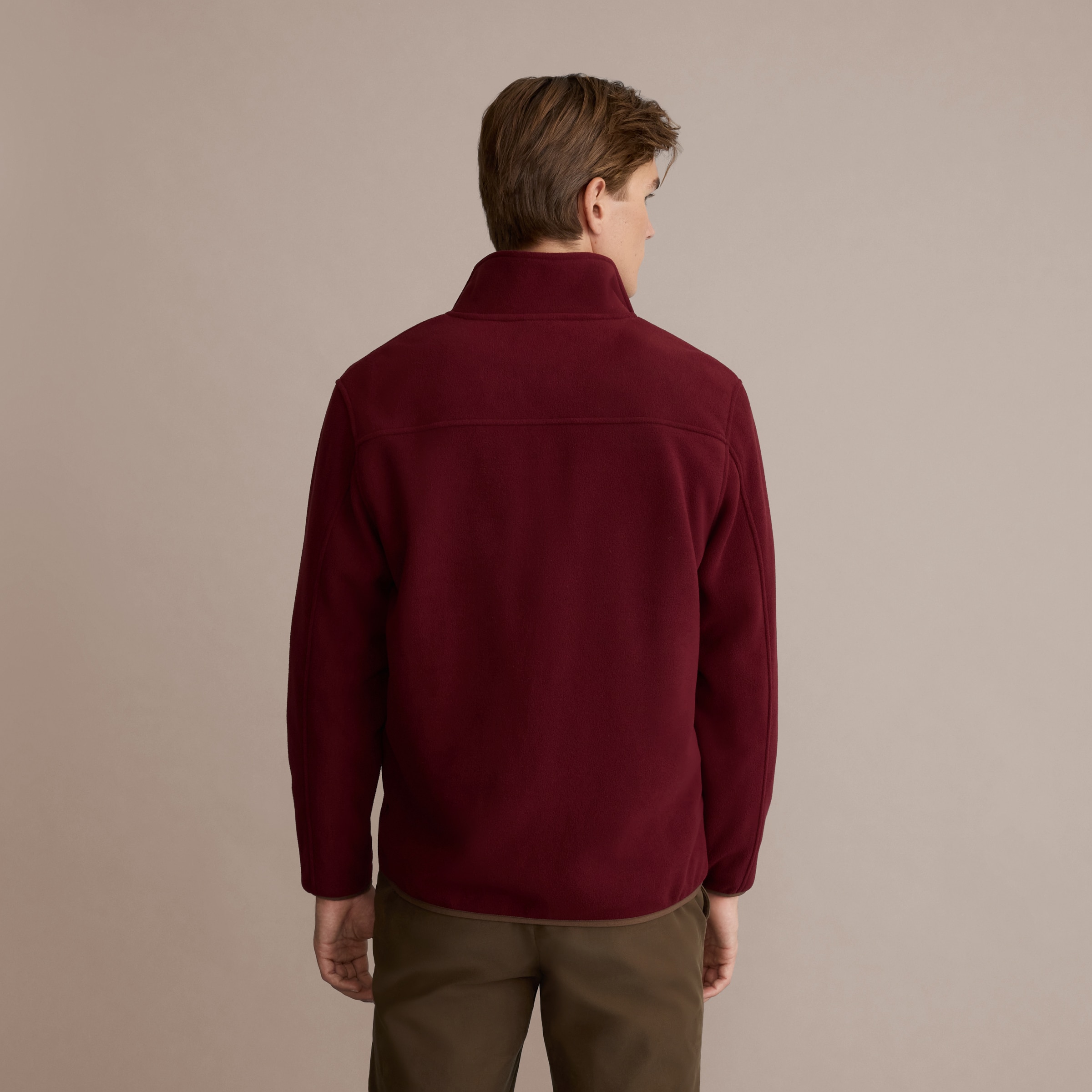 Blusão de Forro Polar Básico Caqui-4