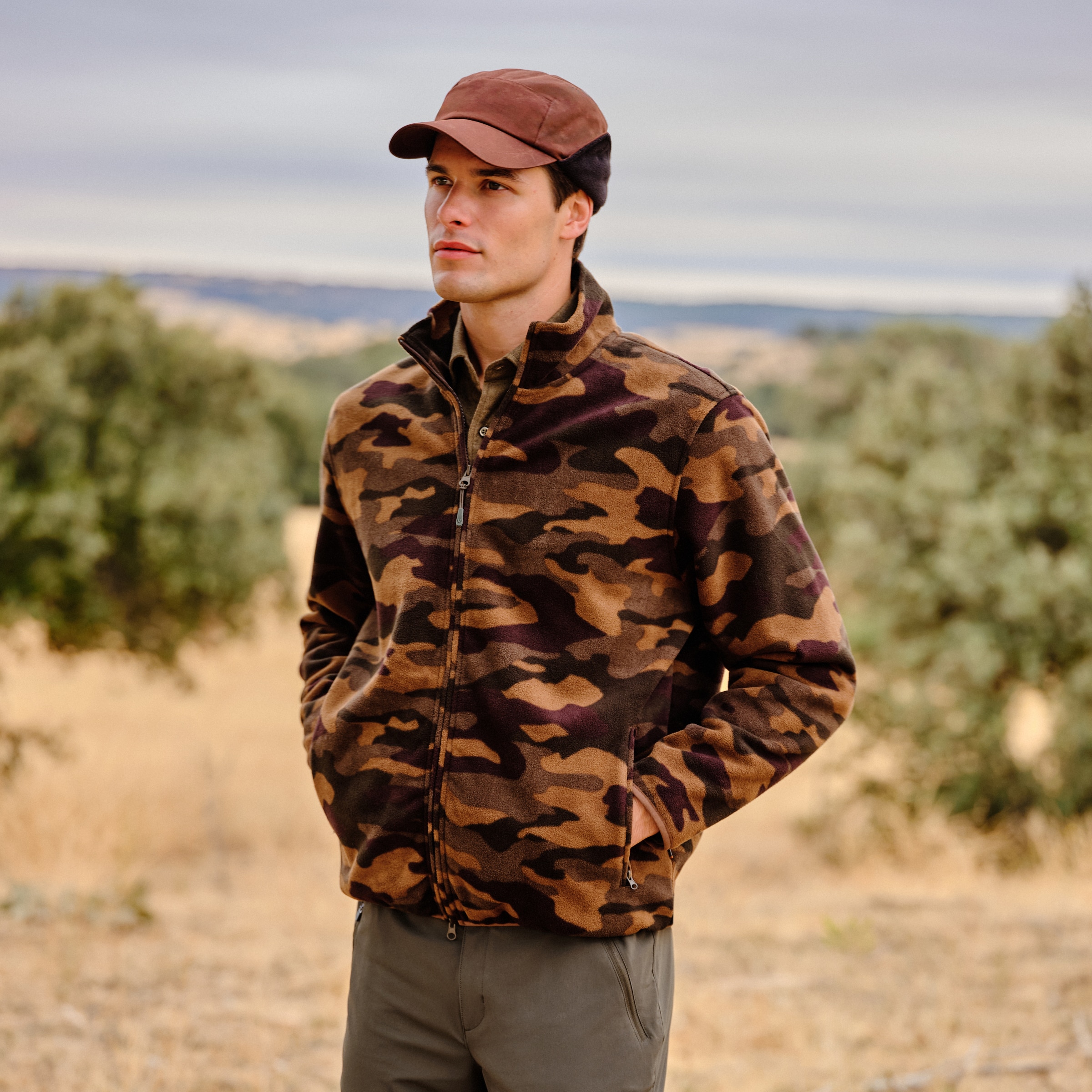 Blusão de Forro Polar Básico Camuflagem-1