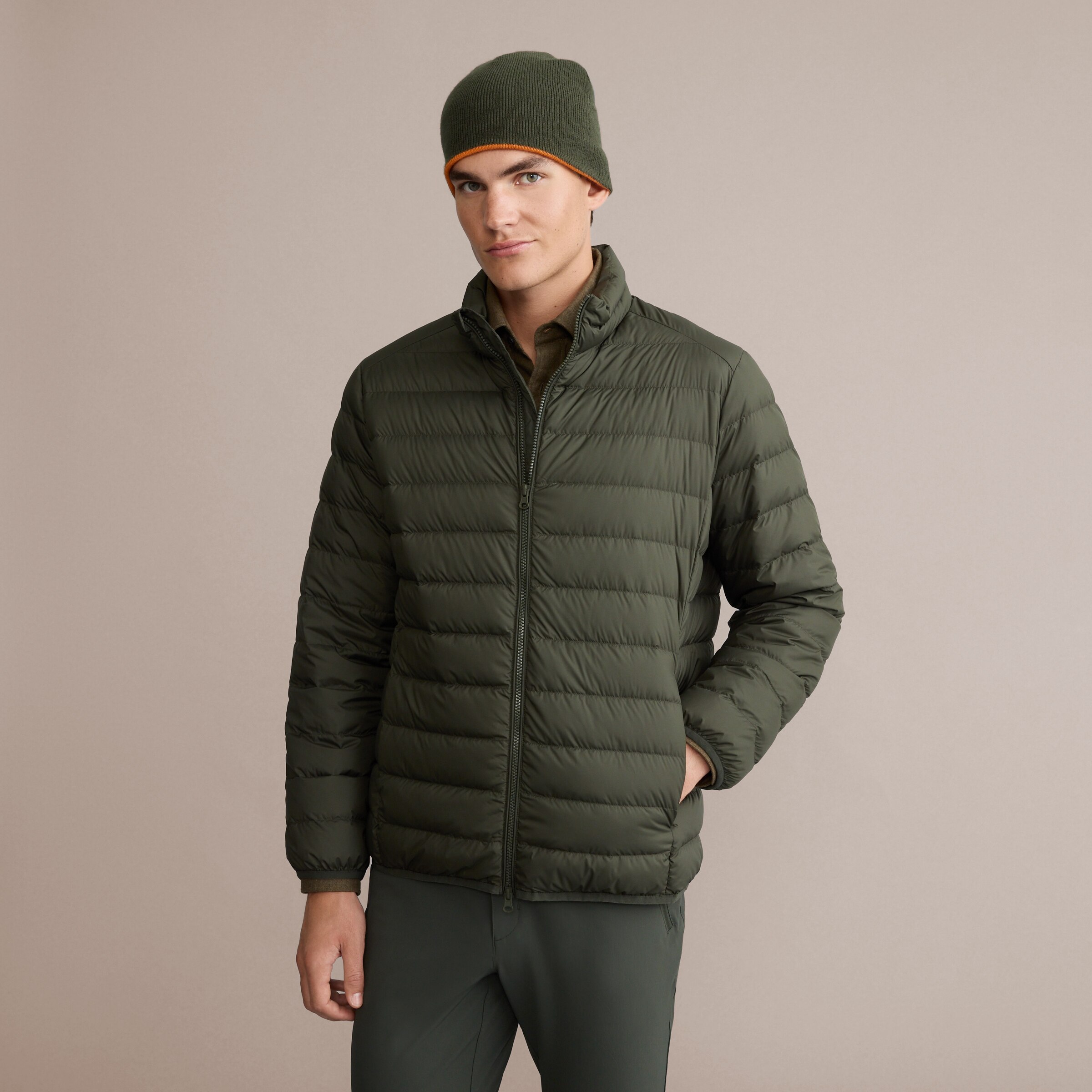 Blusão Acolchoado de Homem Verde-2