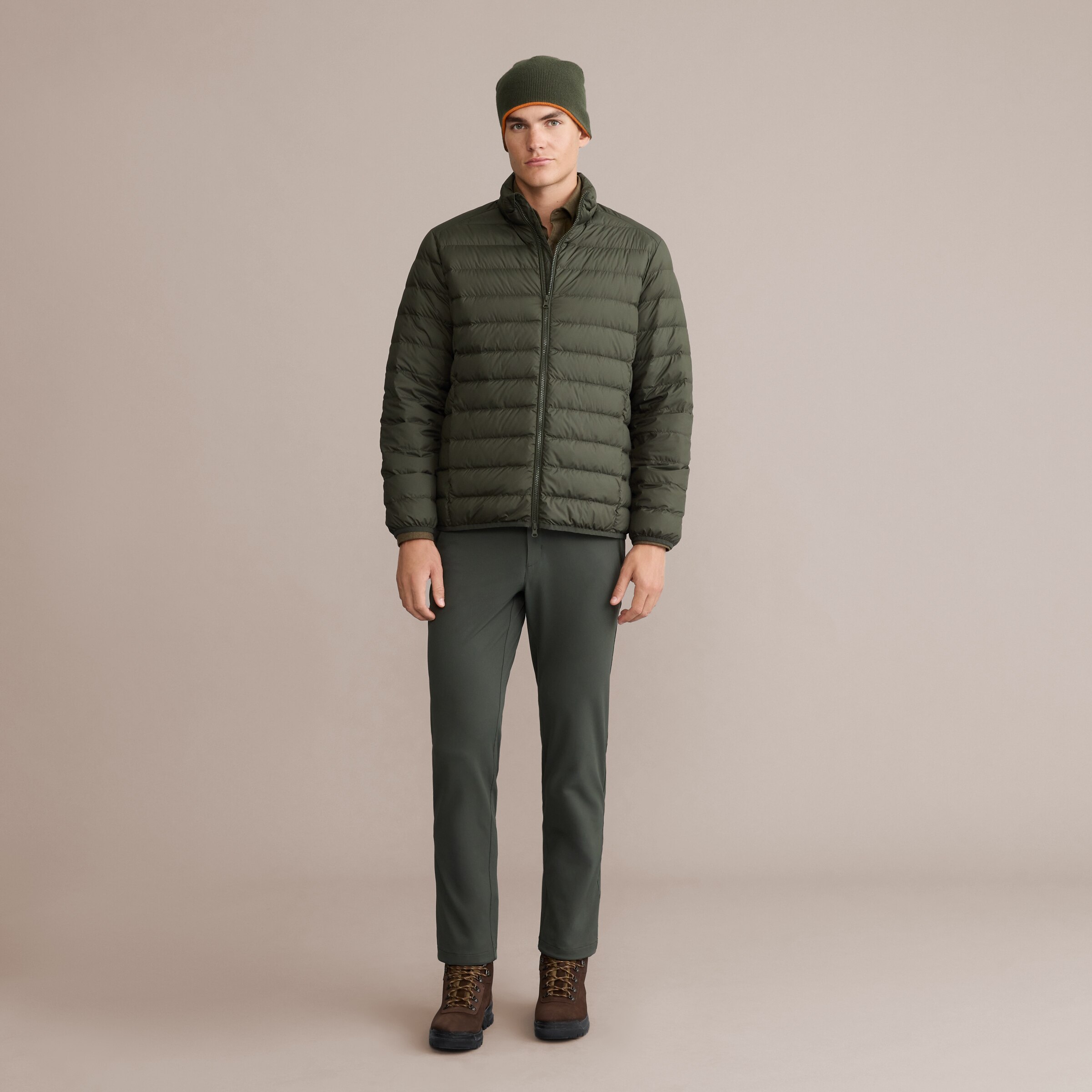 Blusão Acolchoado de Homem Verde-3