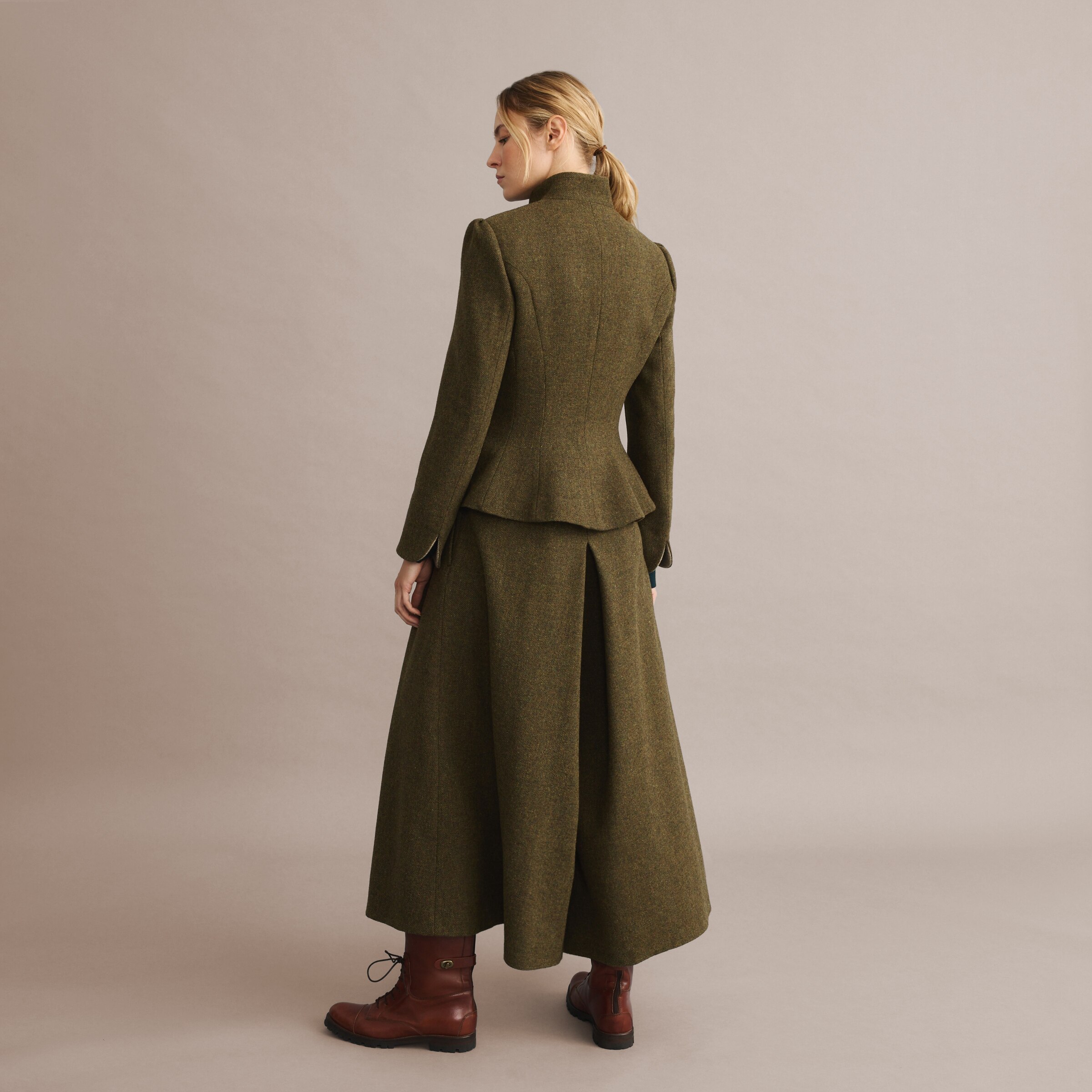 Imagen 5 de Chaqueta de mujer corta tweed - Verde oscuro Verde oscuro