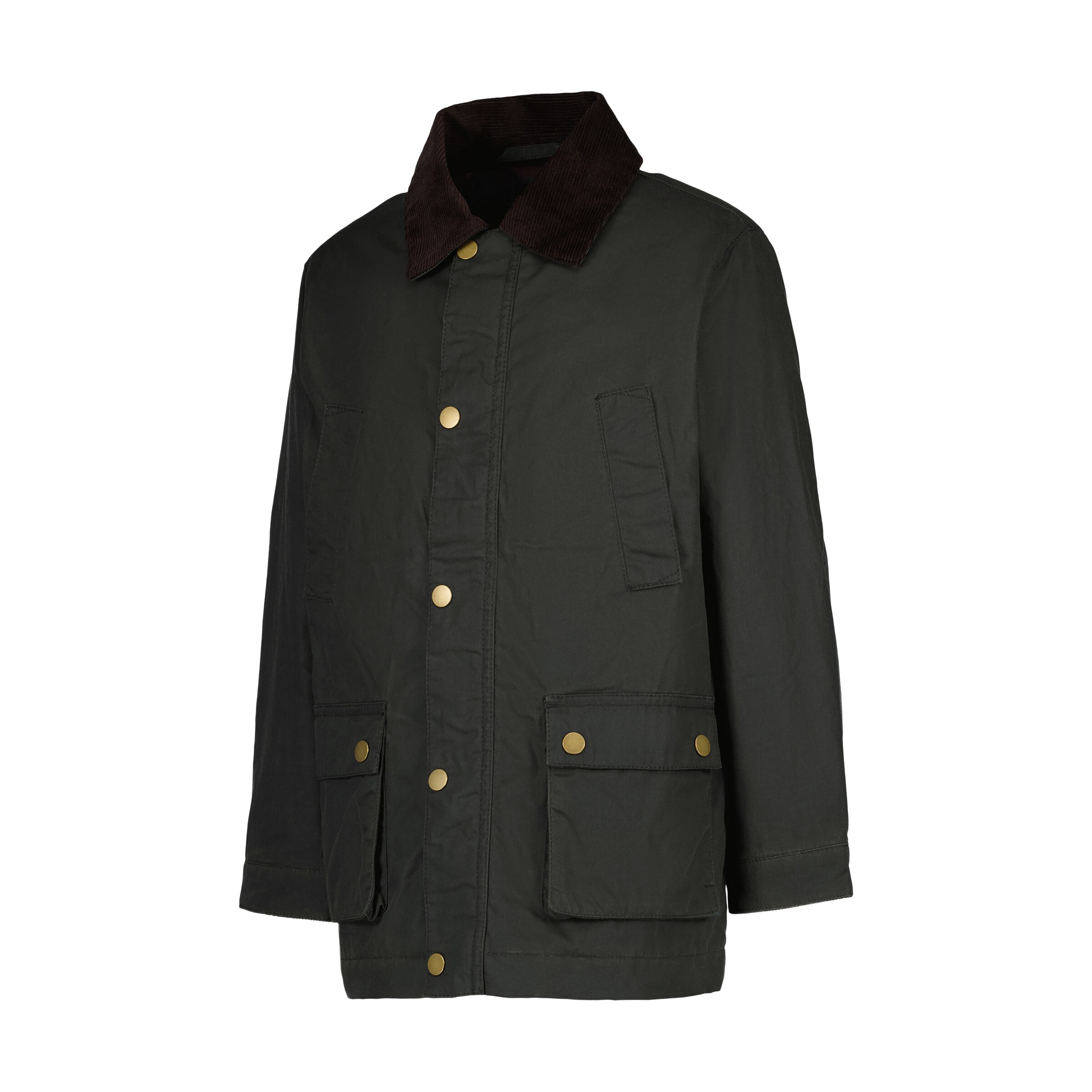 Sobretudo Encerado e Acolchoado de Menino Verde-6