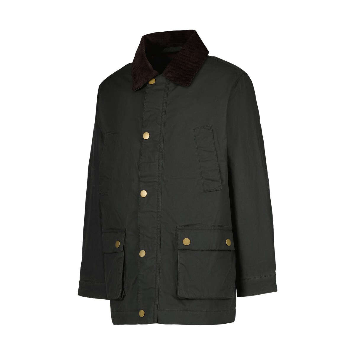 Sobretudo Encerado e Acolchoado de Menino Verde-6