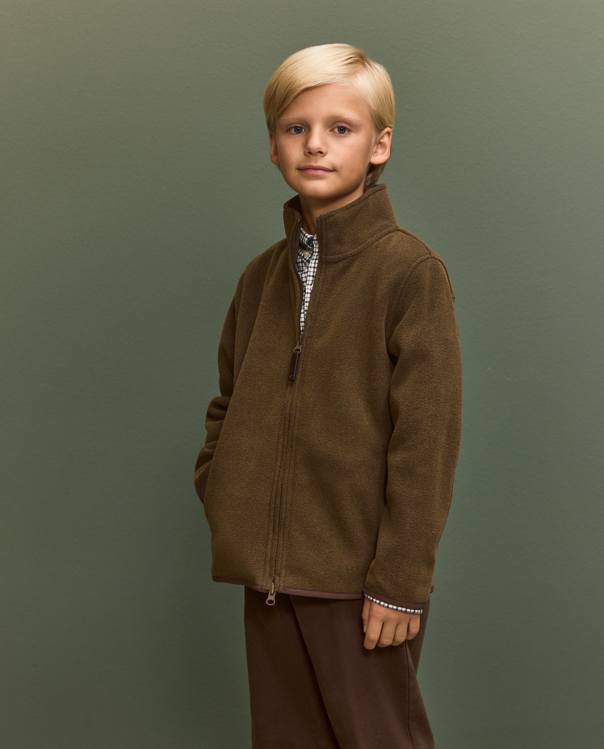 Imagen 1 de Cazadora polar básico de niño - Marrón Marrón