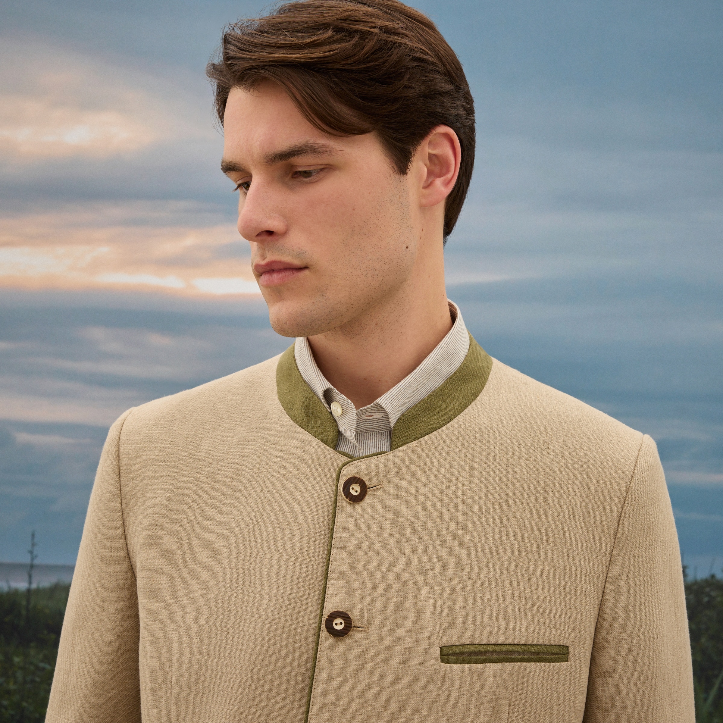 Verhunt - Chaqueta austriaca lino de hombre.