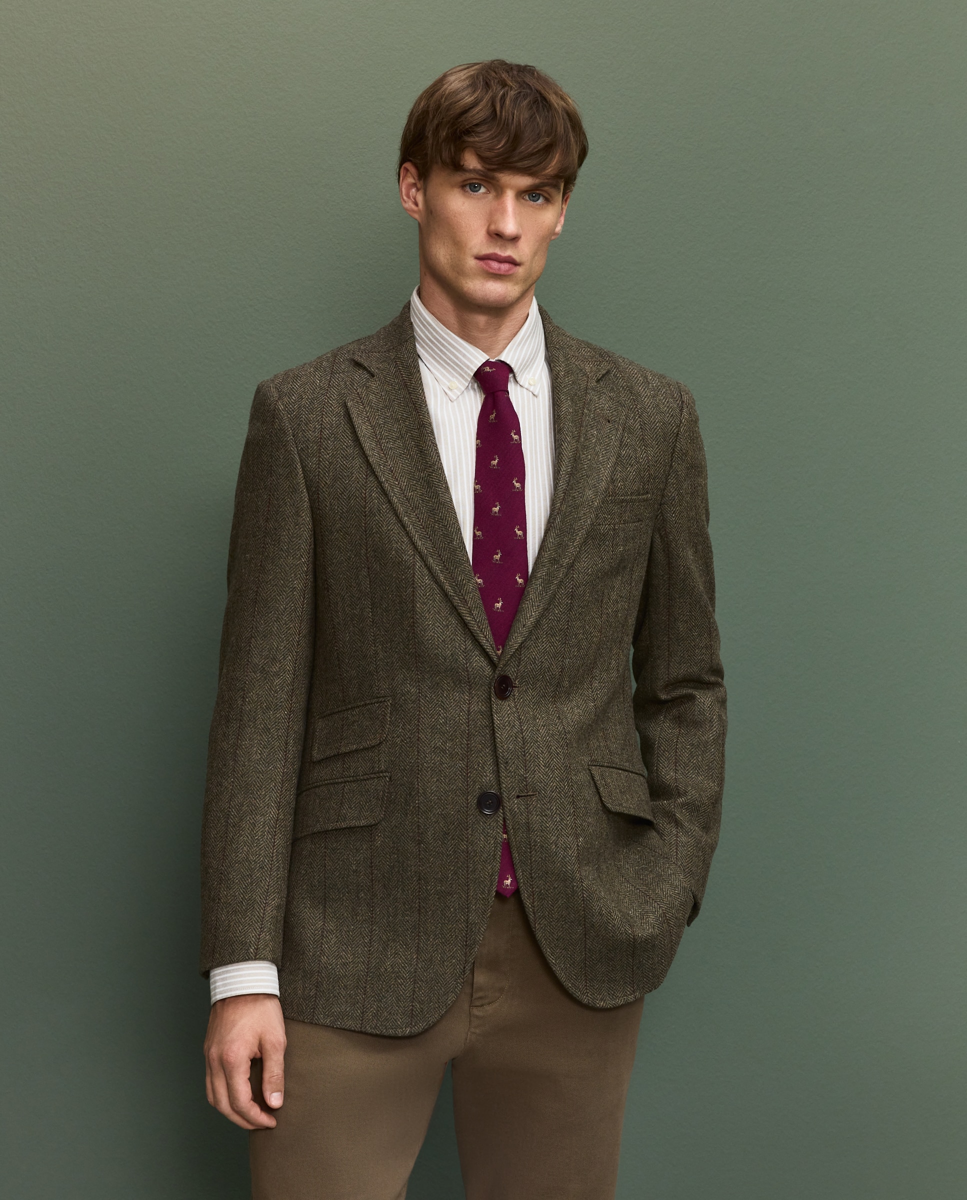 Imagen 0 de Chaqueta lana cashmere hombre Verde