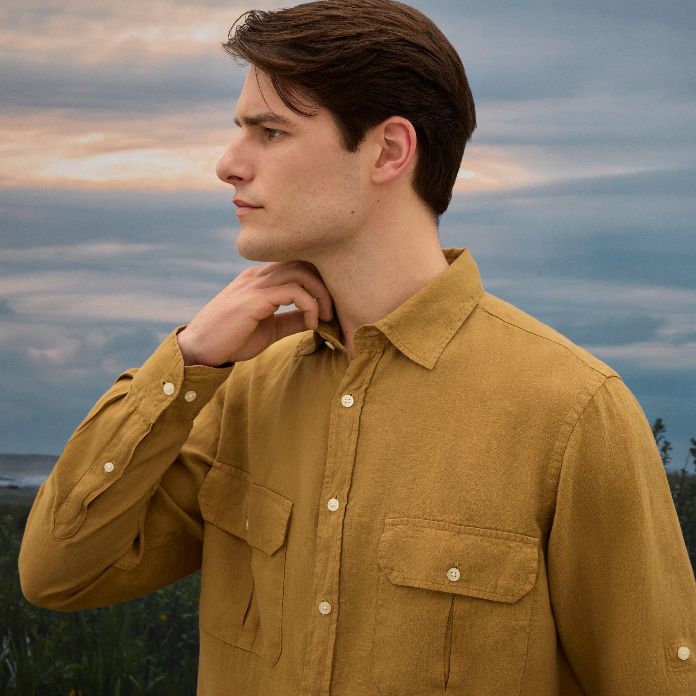 Imagem 0 de Camisa de Linho de Homem com Lavagem