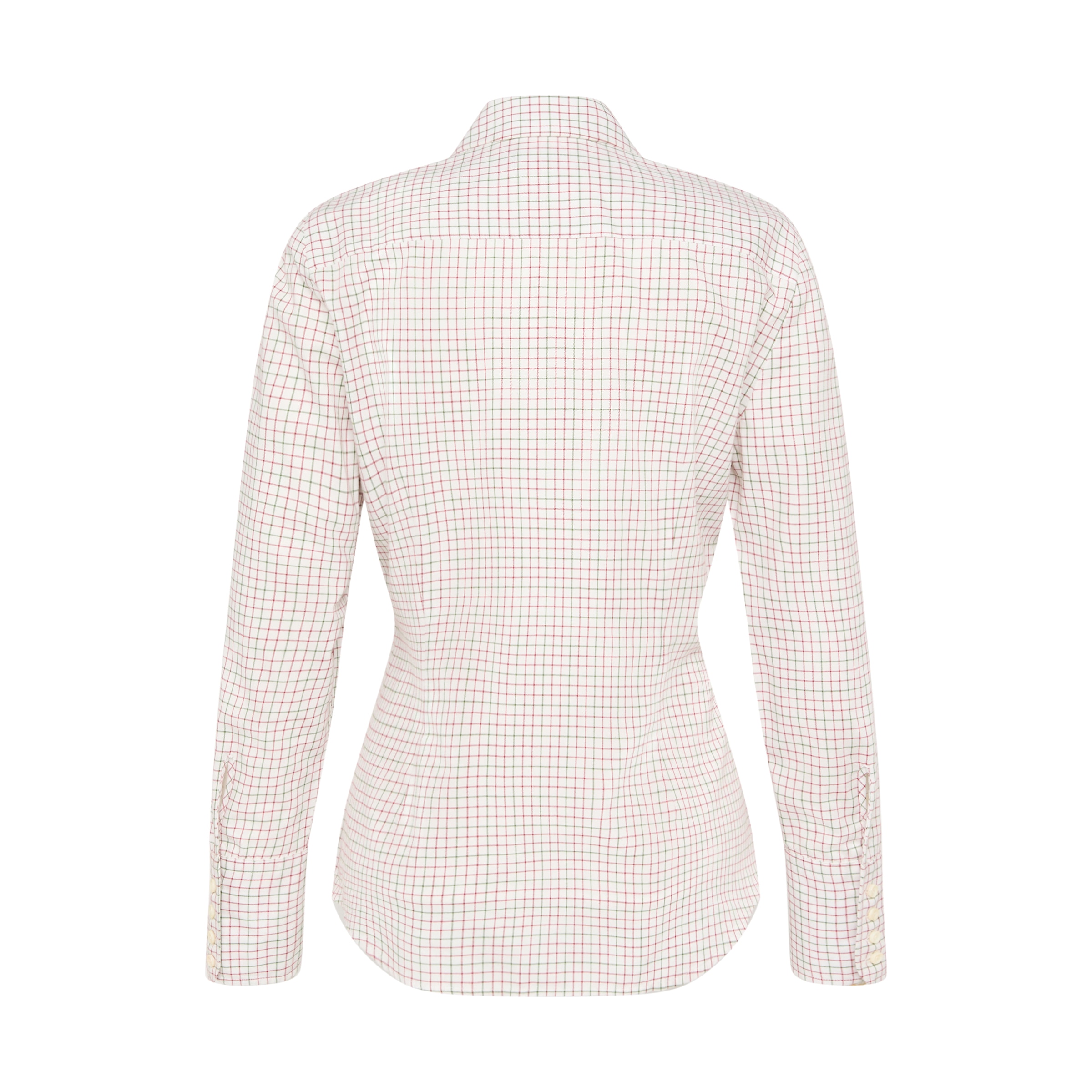 Camisa aos quadrados de mulher Verde-6
