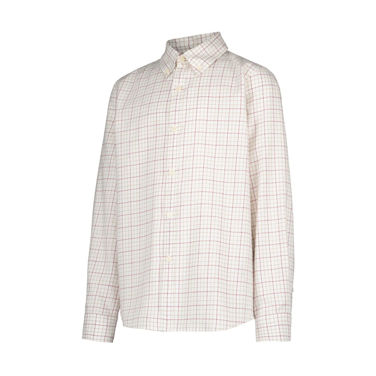 Camisa aos quadrados Bege-5