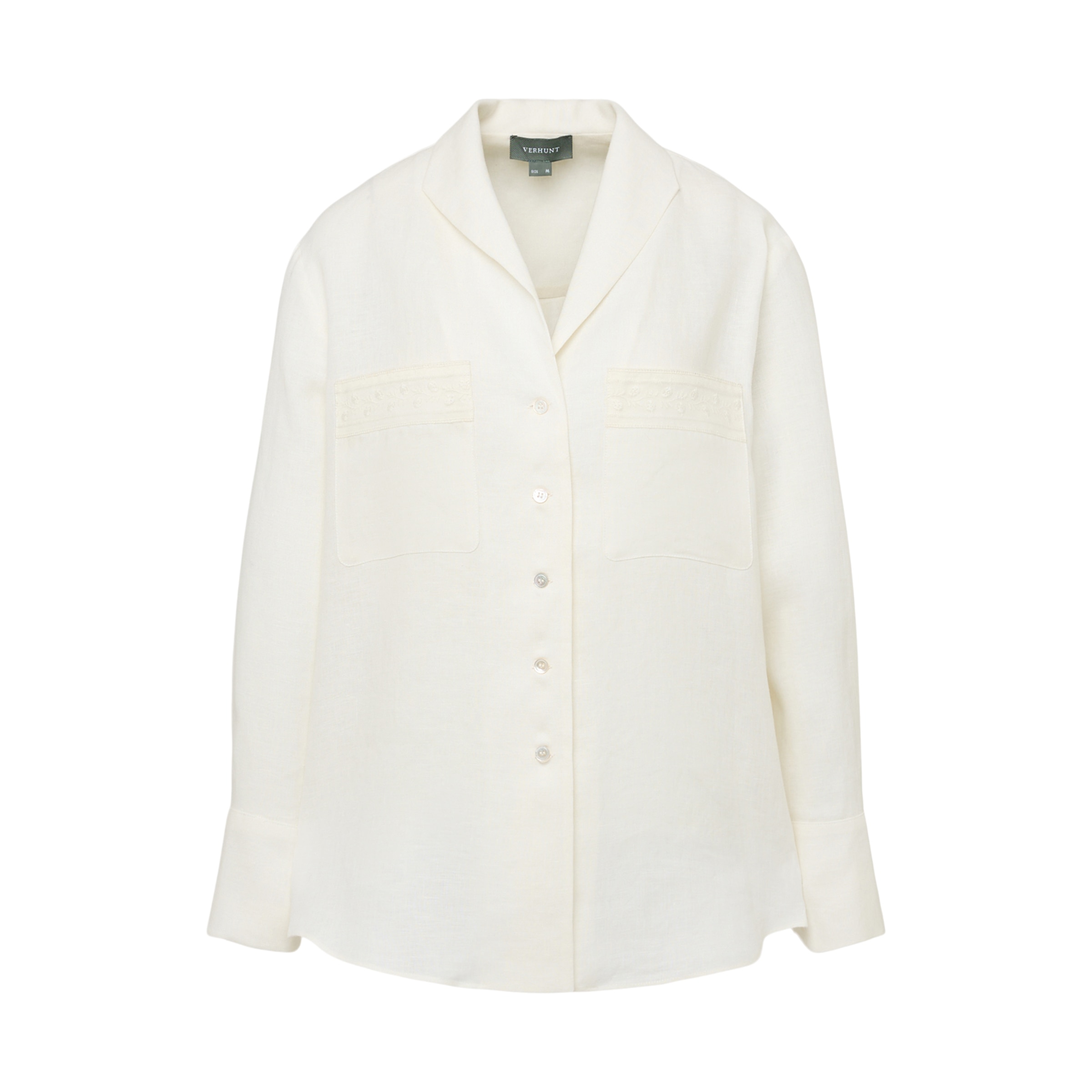 Camisa de Linho de Mulher Natural-5