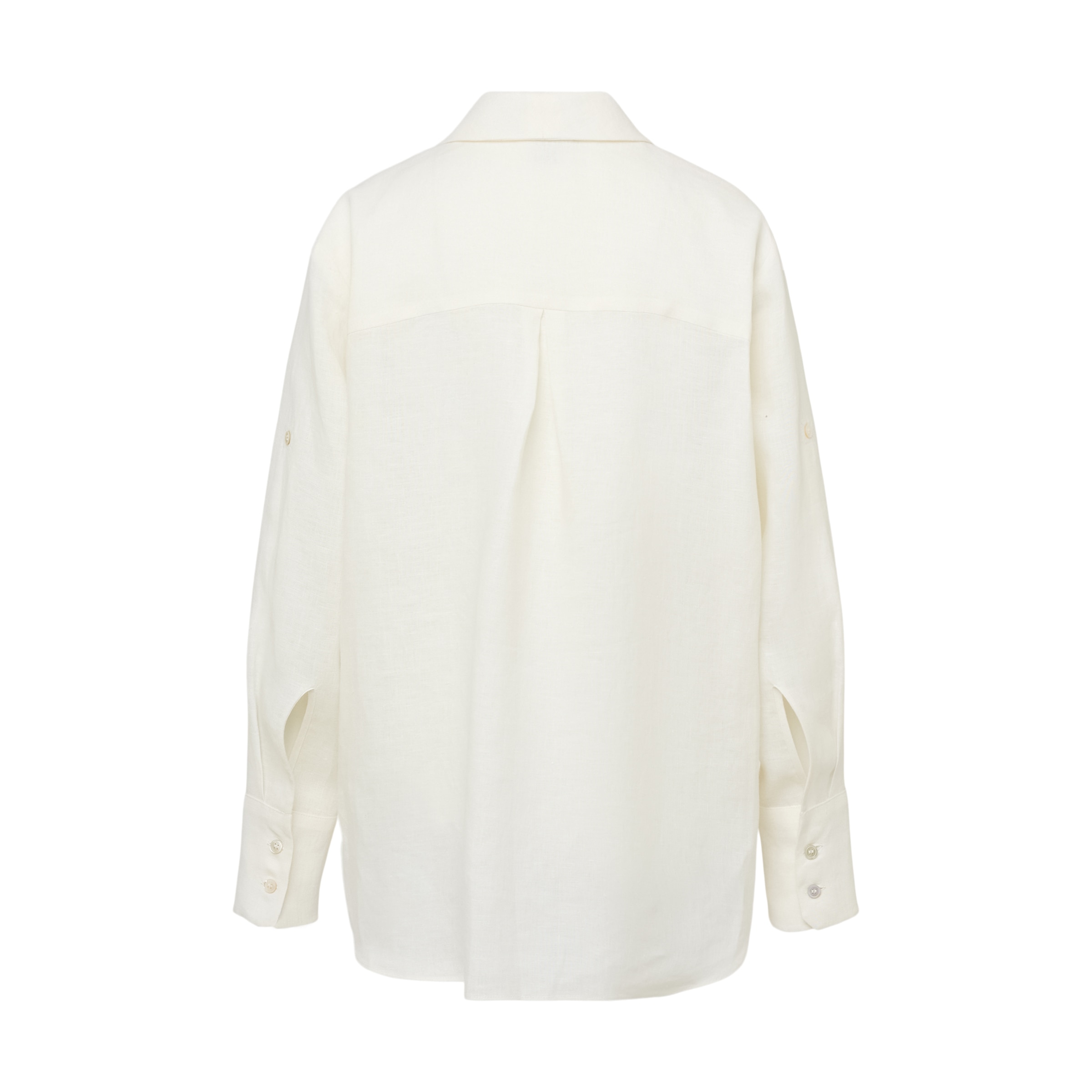 Camisa de Linho de Mulher Natural-6