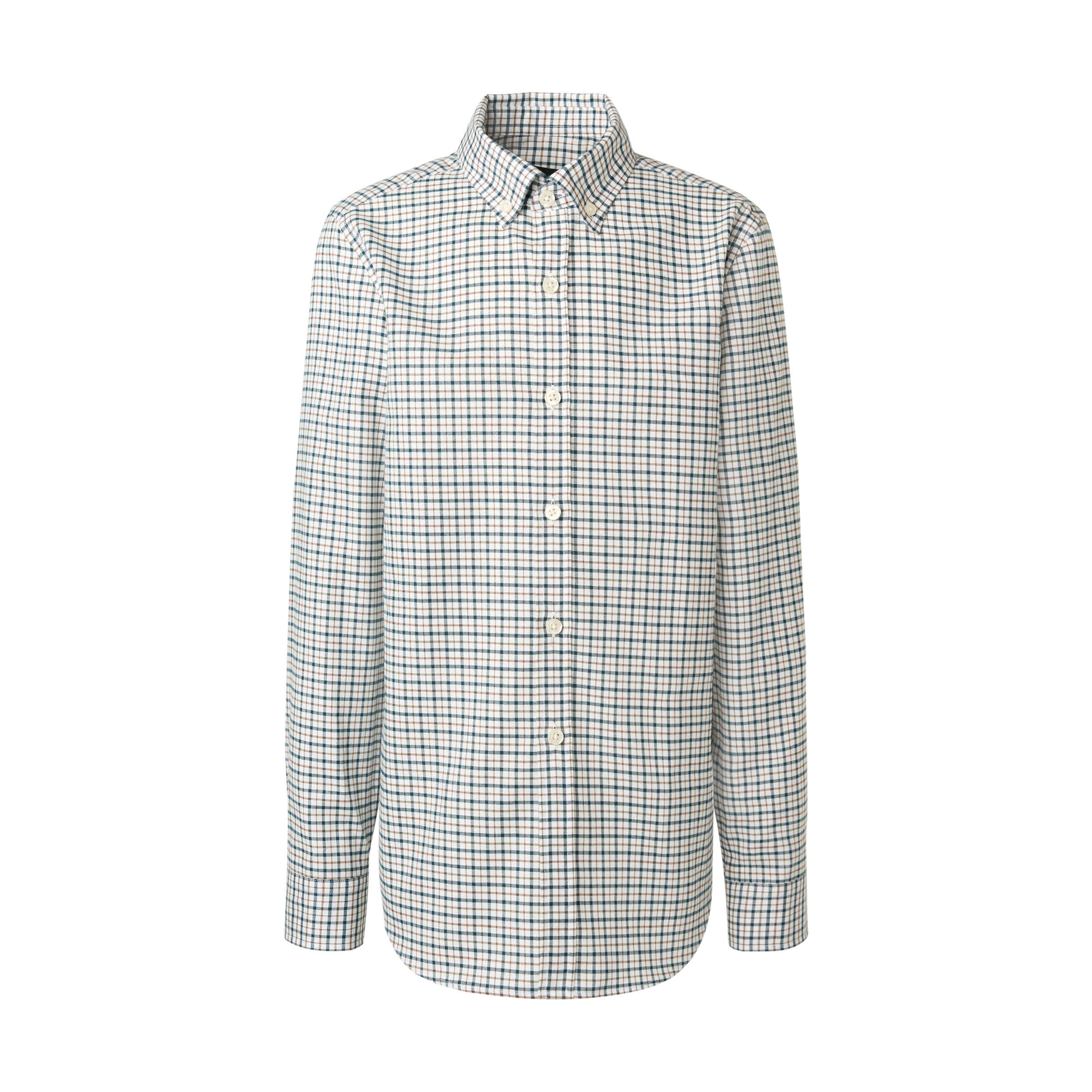 Camisa aos Quadrados de Menino Azul-5