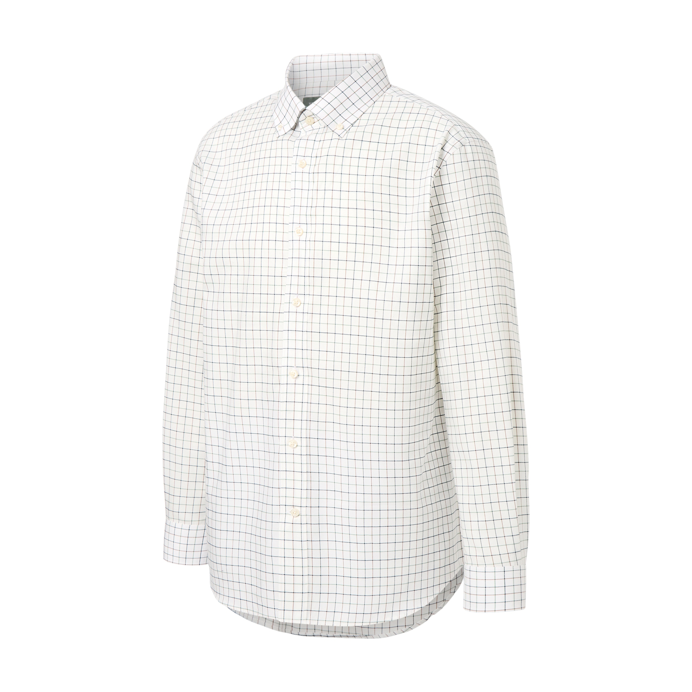 Camisa de Homem aos Quadrados Grandes com Fundo Claro Azul-5