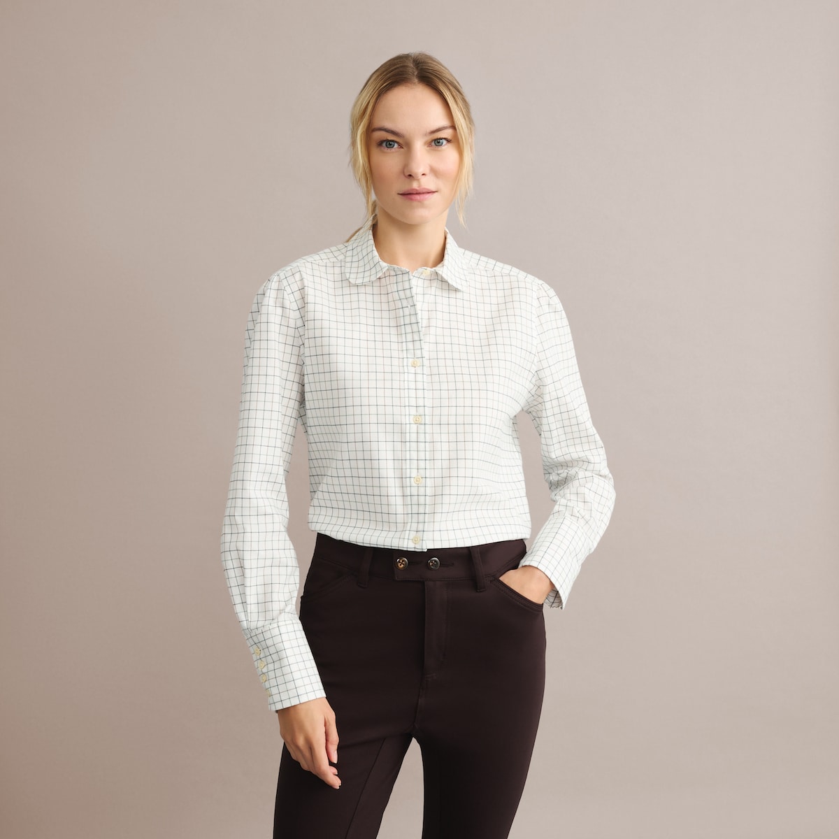 Camisa com Gola Bebé Azul-2