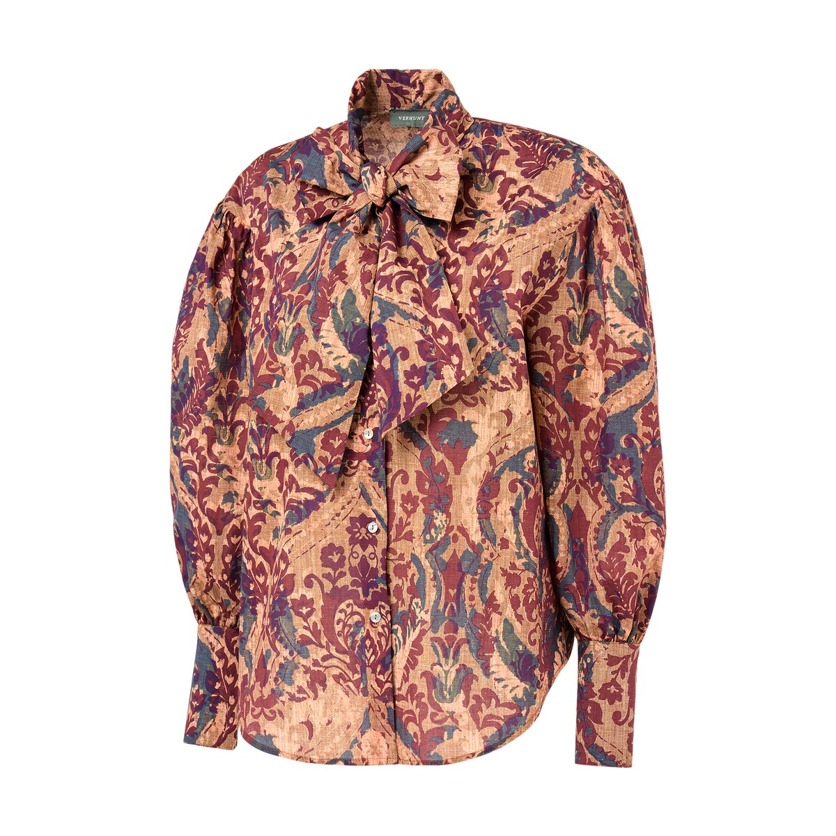 Camisa de Mulher com Laço Azul-6