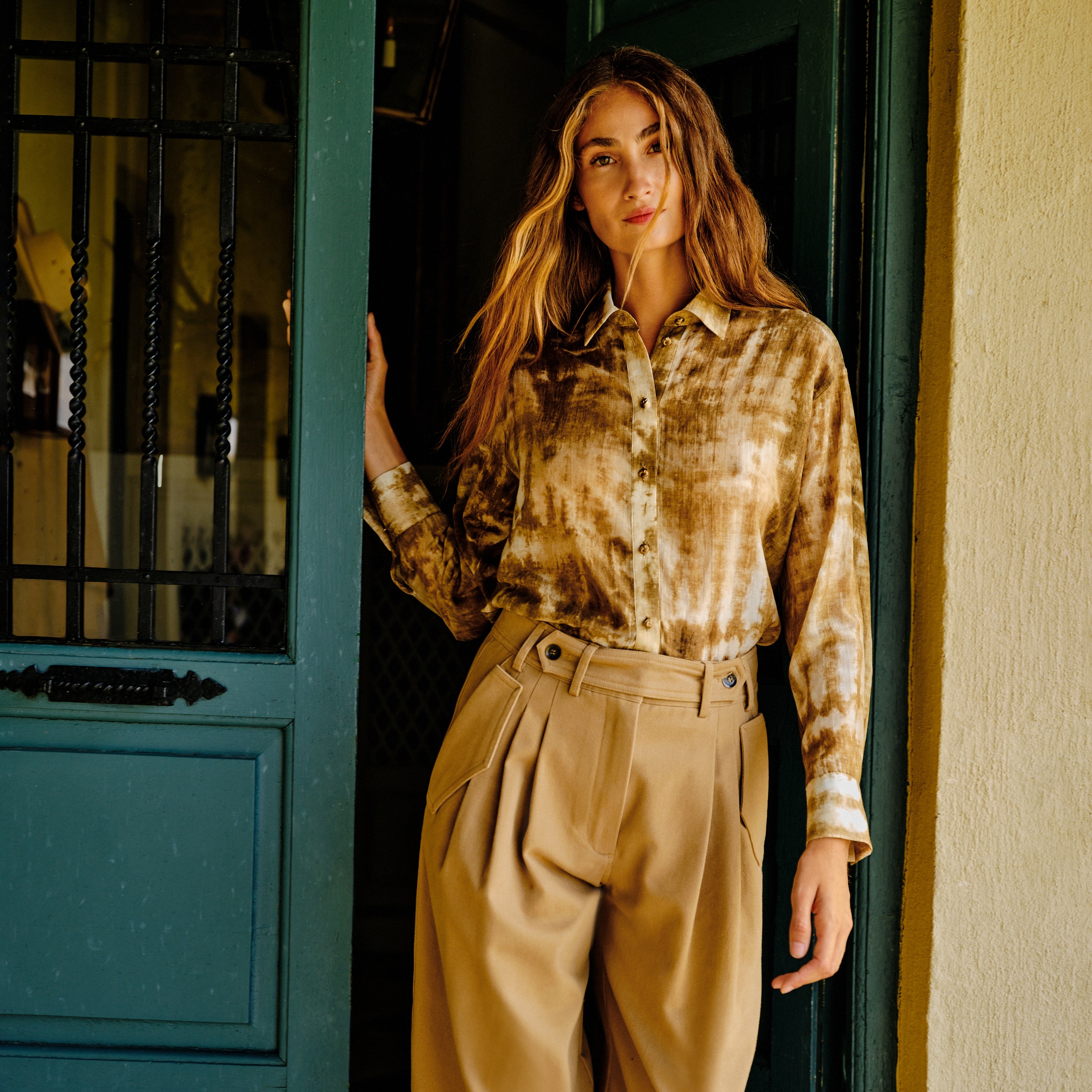 Camisa de senhora Bege-1