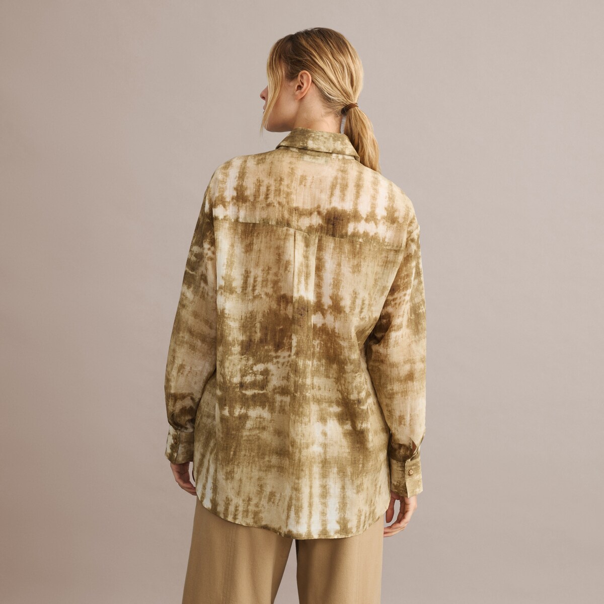 Camisa de senhora Bege-4