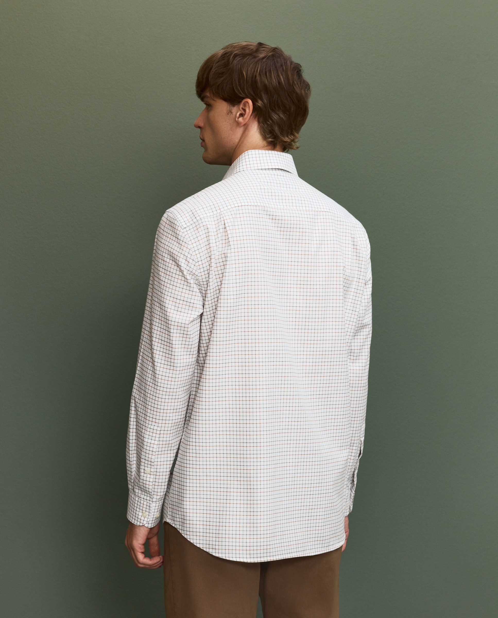 Camisa cuadro mediano hombre - Verde Verde-3
