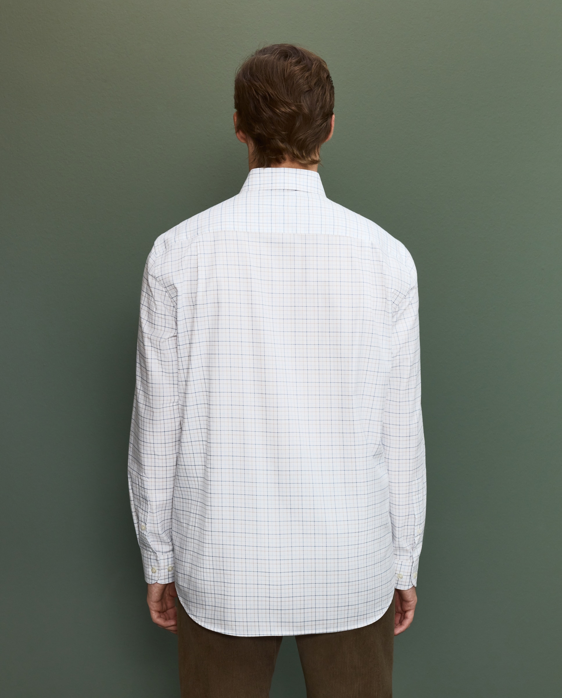 Camisa cuadro mediano hombre - Azul Azul-3