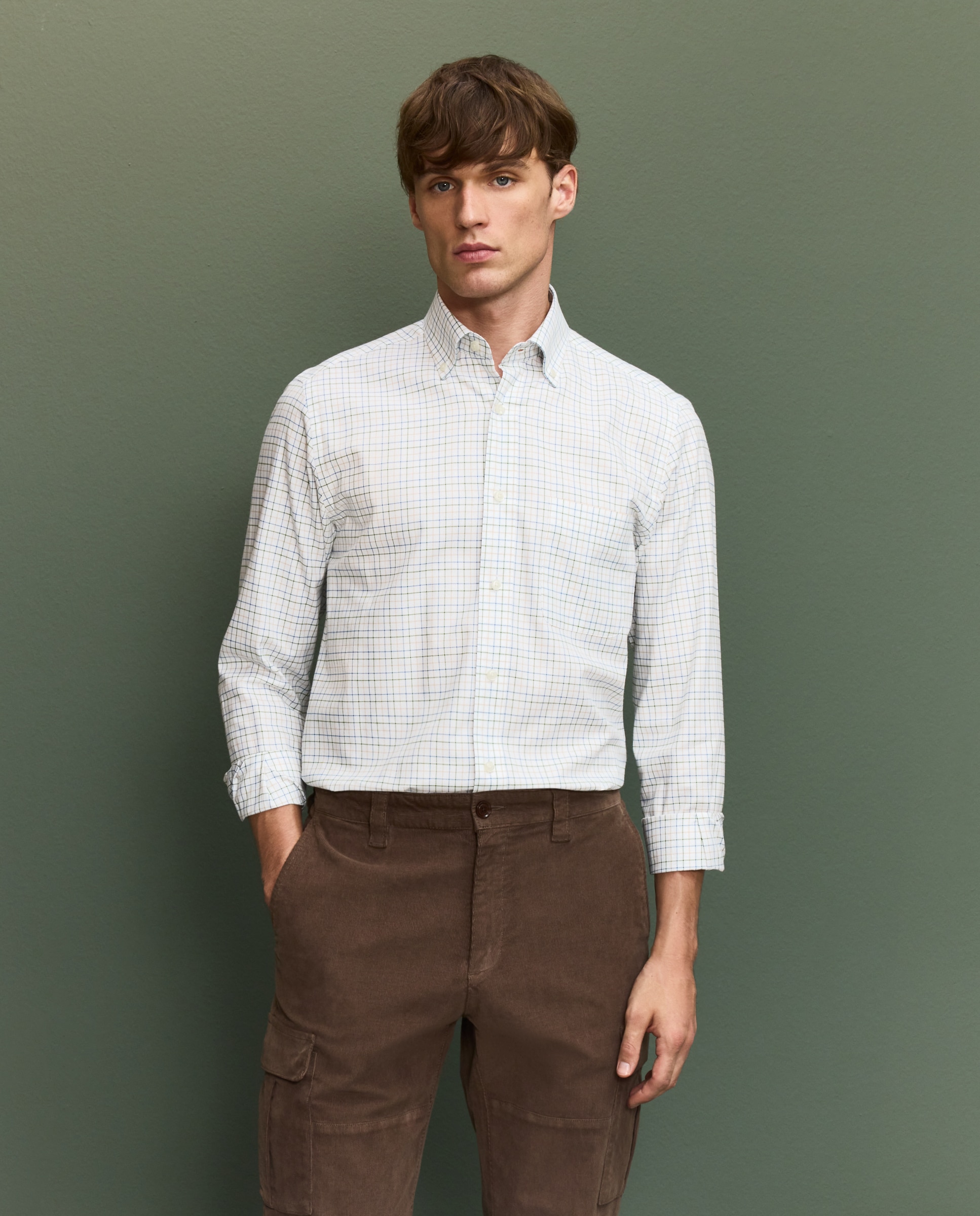Camisa cuadro mediano hombre - Caldero Caldero-1