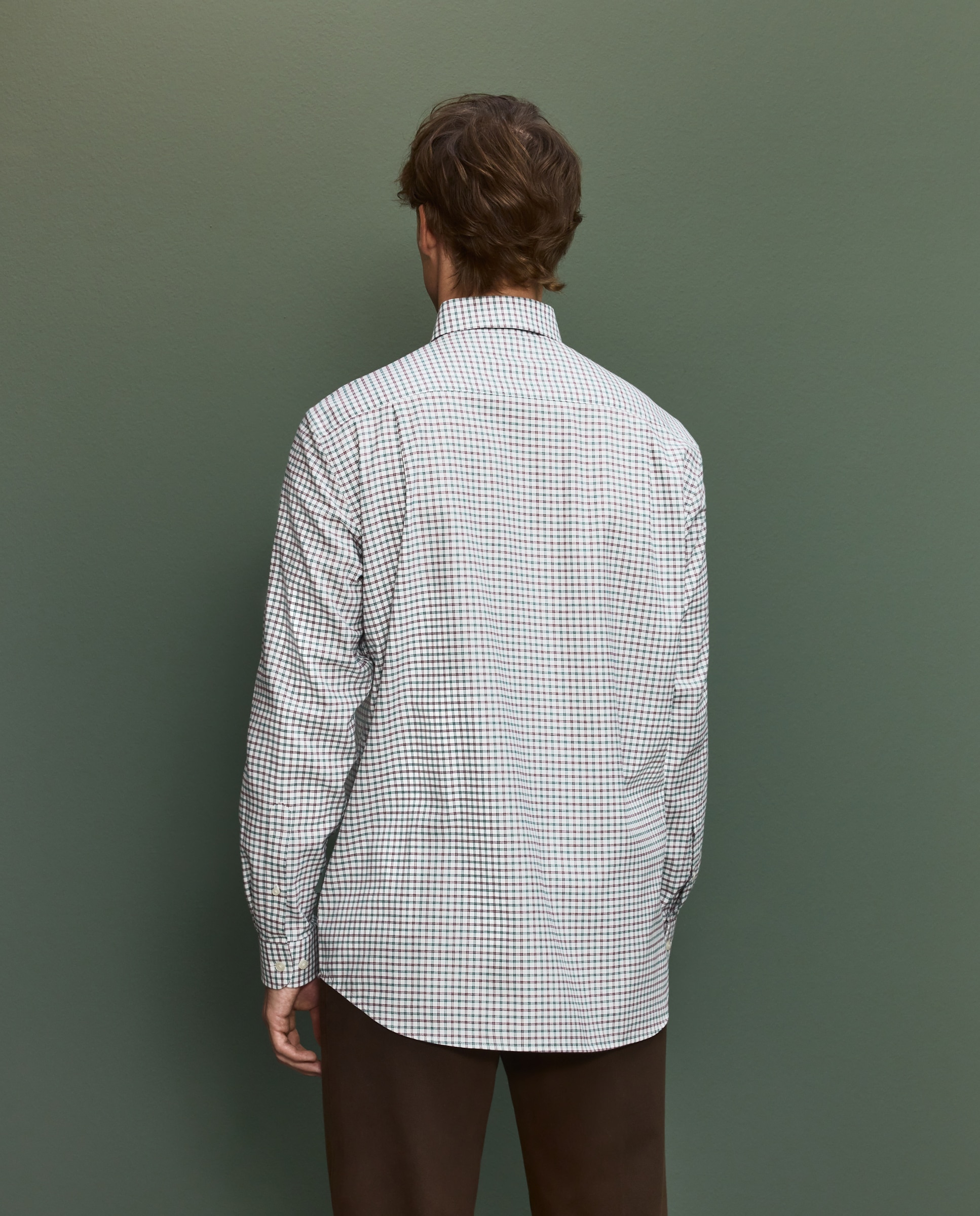Camisa cuadro doble hombre - Azul Azul-3