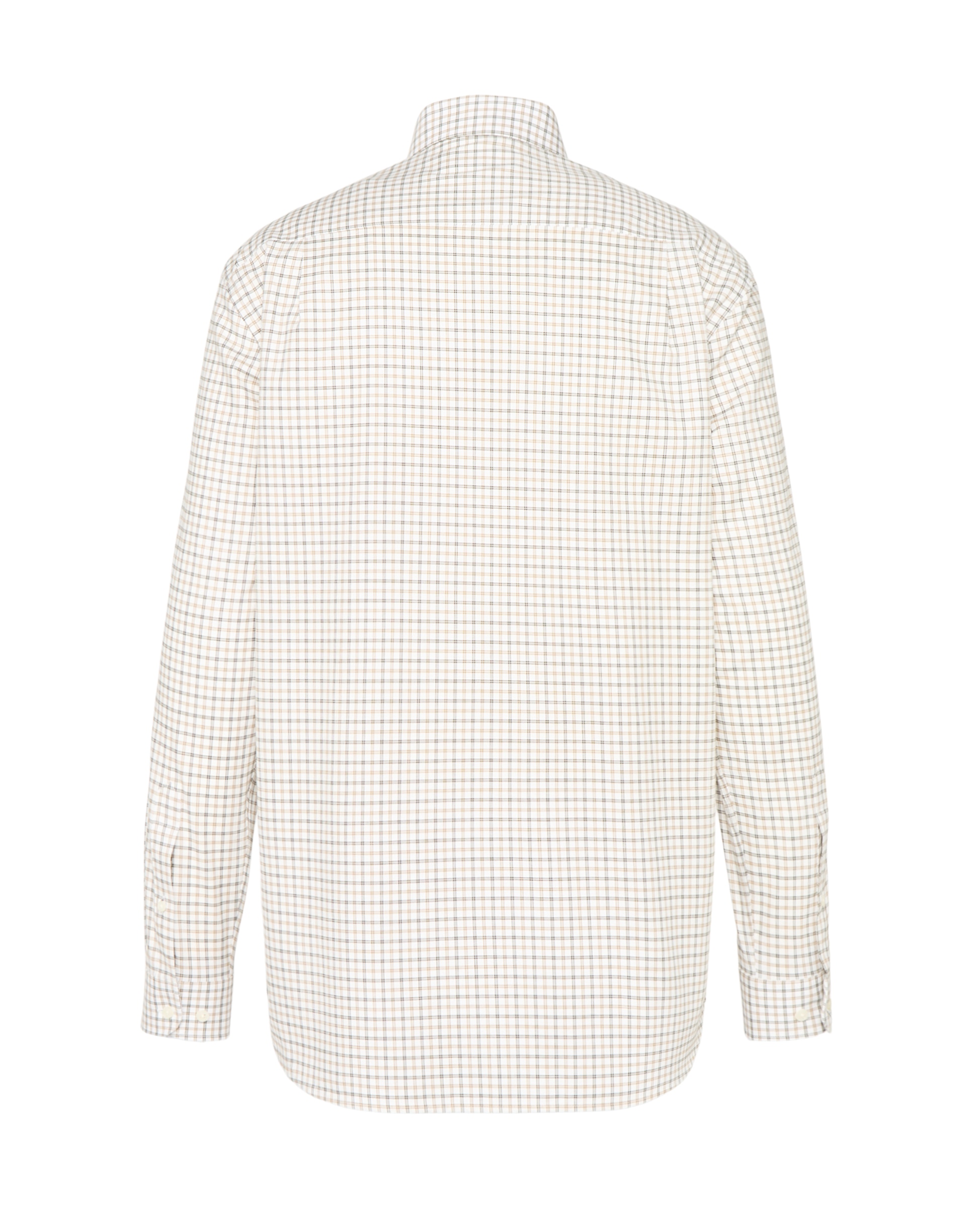 Camisa cuadro doble hombre - Beige Beige-5