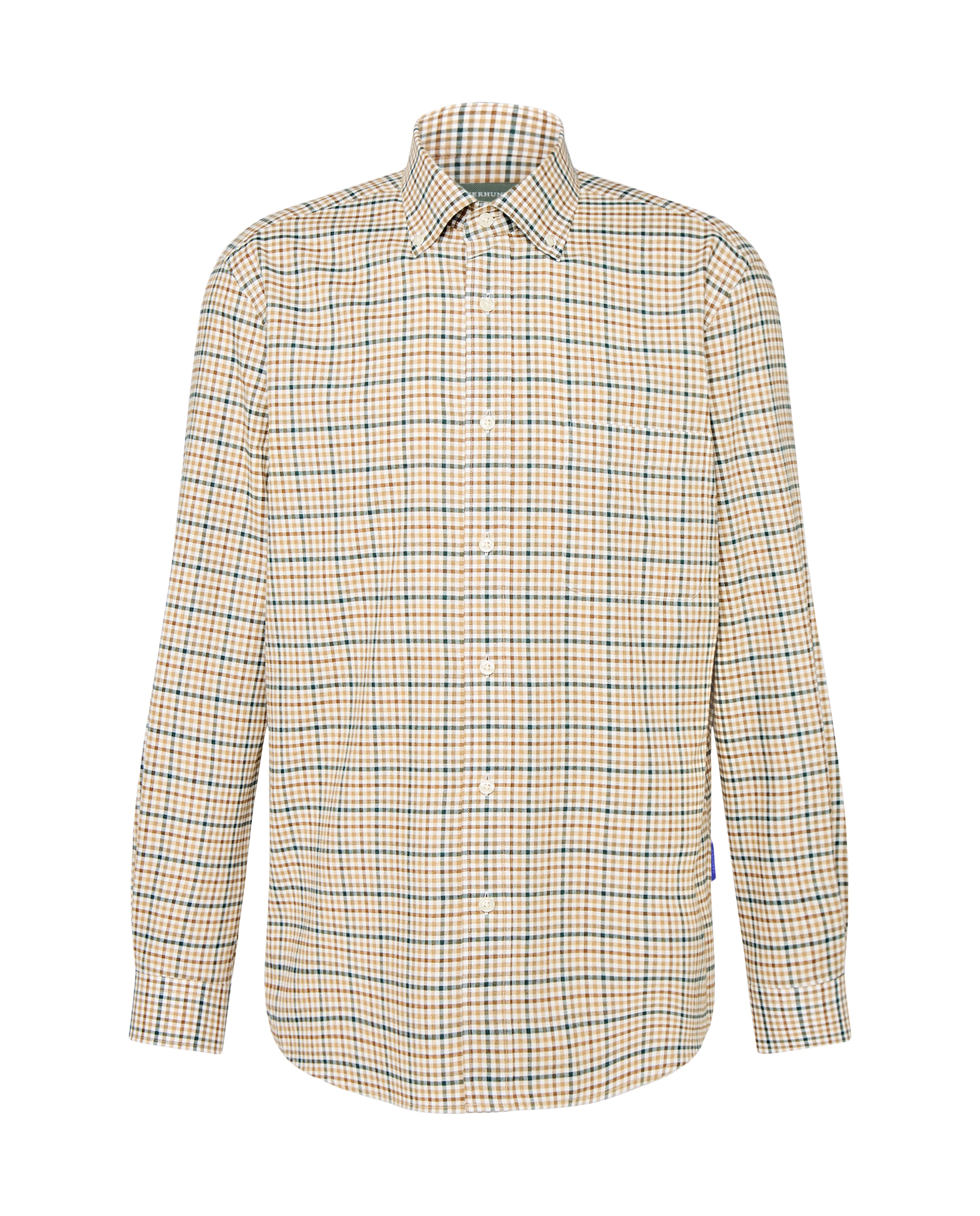 Camisa multicuadro hombre - Mostaza Mostaza-4