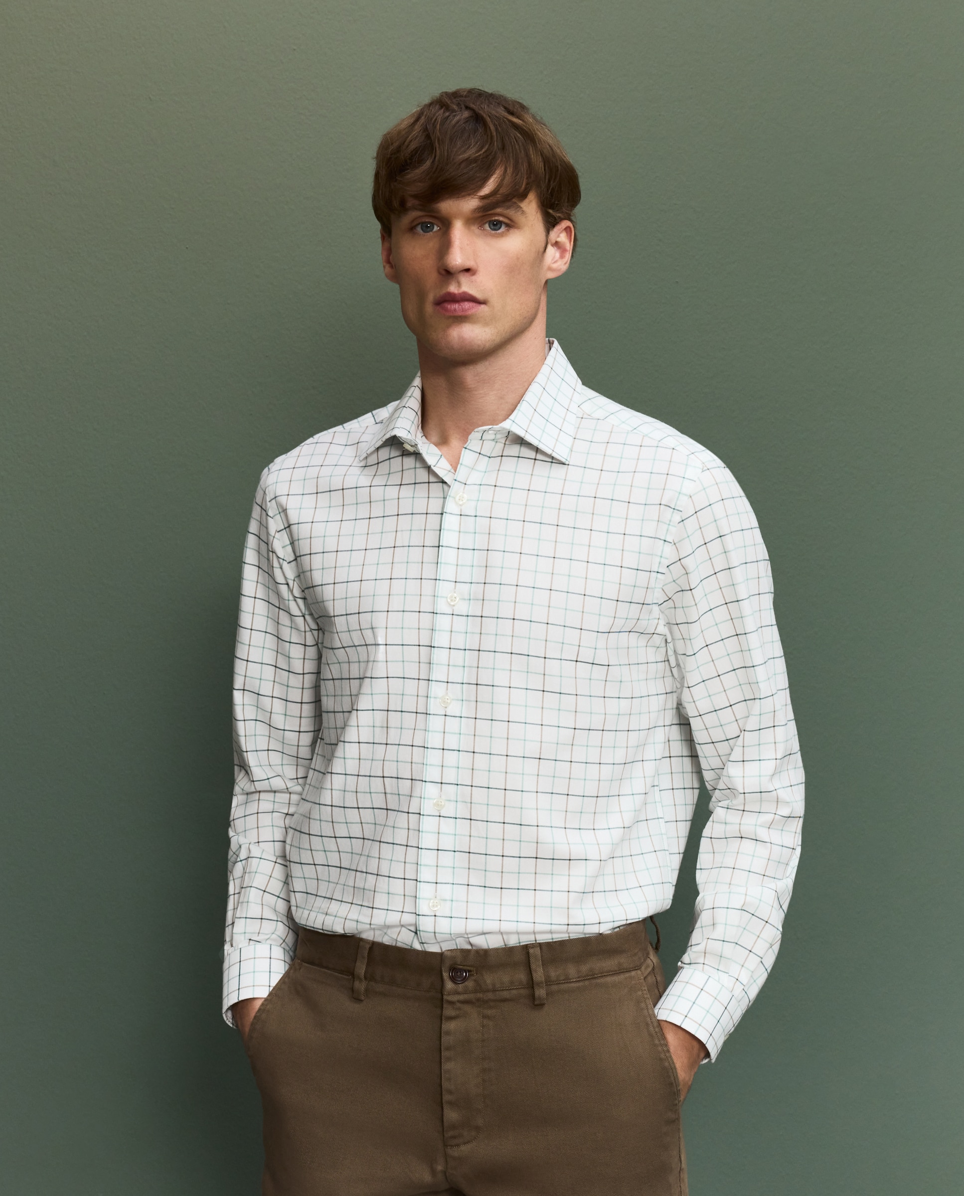 Camisa cuadro grande hombre - Azul Azul-4