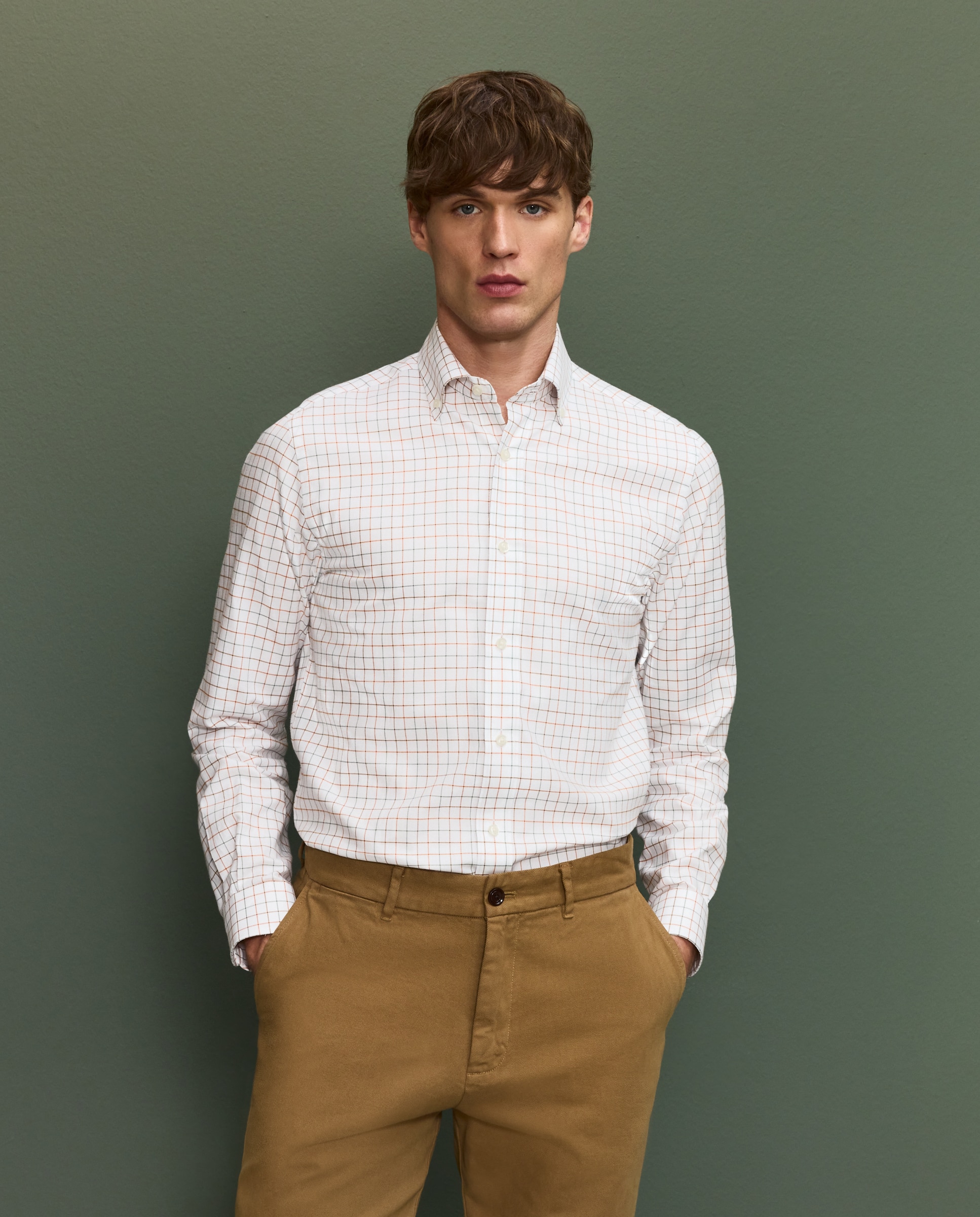 Camisa cuadro perfil fino hombre - Multicolor Multicolor-1