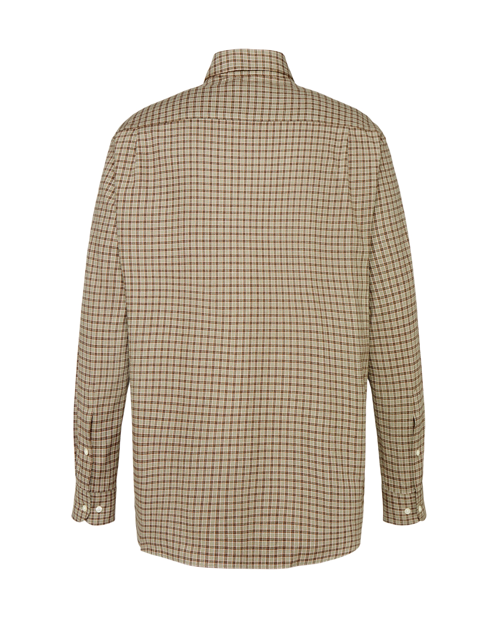 Camisa de Homem aos Quadrados com Fundo Colorido Verde-2