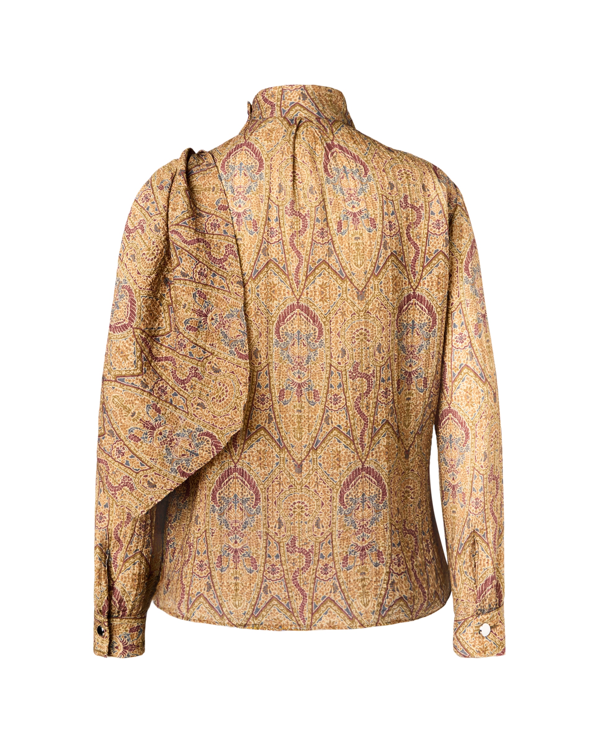 Camisa Estampada Mostarda-2