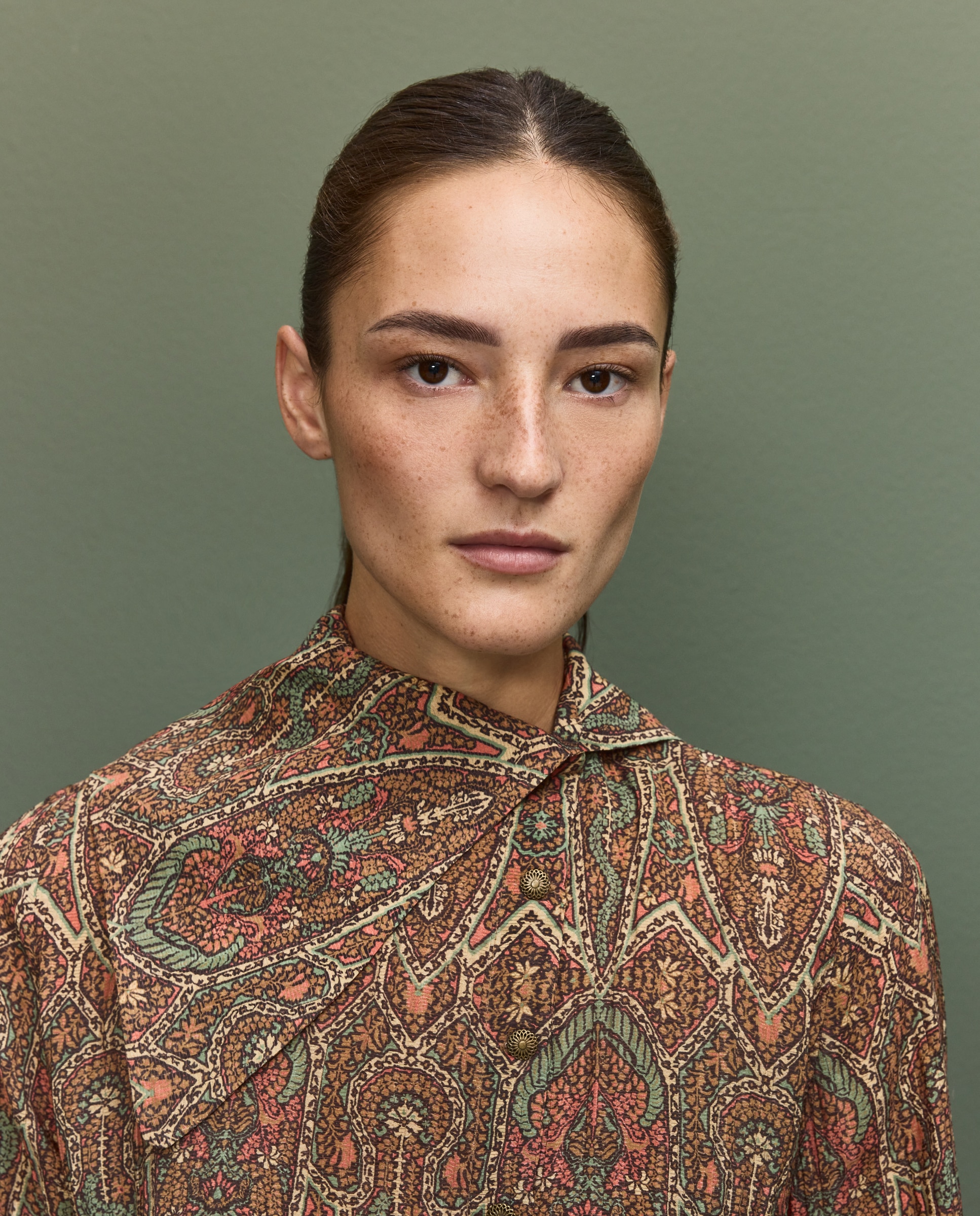 Camisa estampada Azul-4