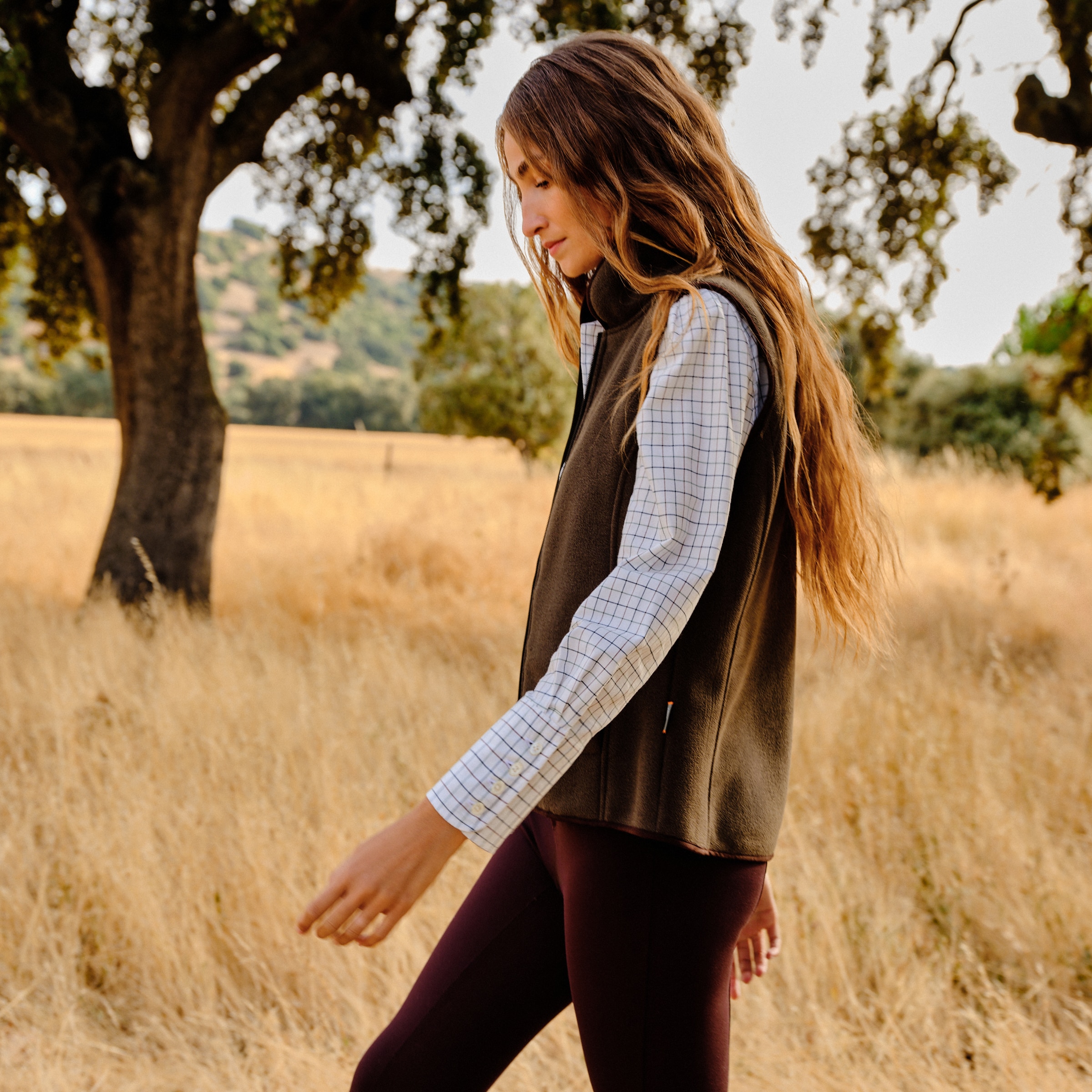 Colete com Forro Polar Top de Mulher Verde-1