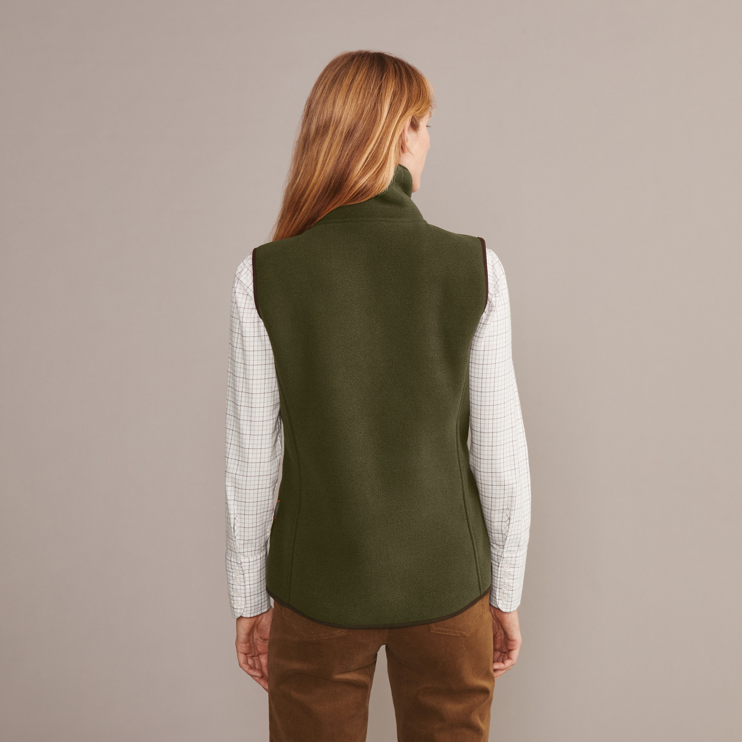Colete com Forro Polar Top de Mulher Verde-9