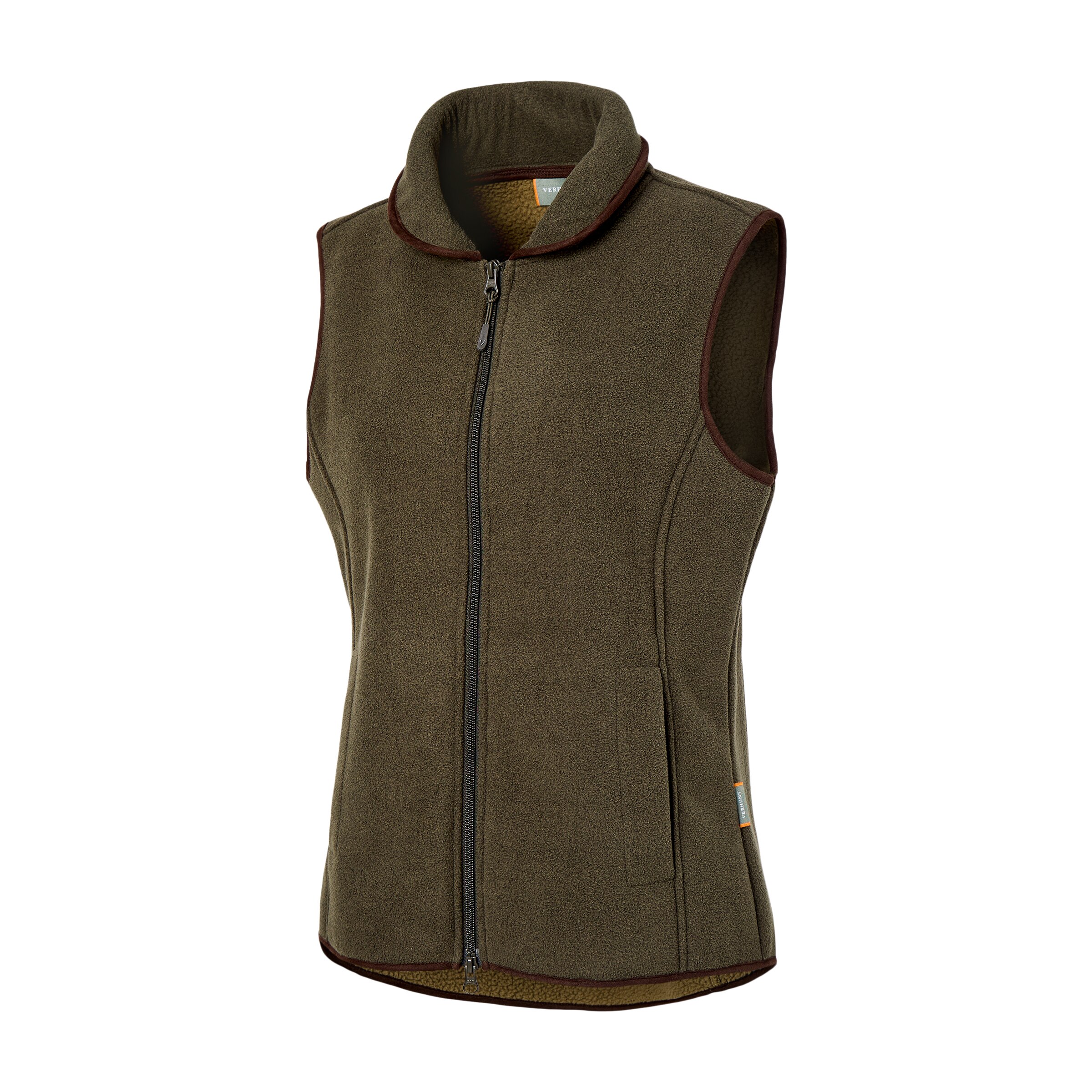 Colete com Forro Polar Top de Mulher Verde-6