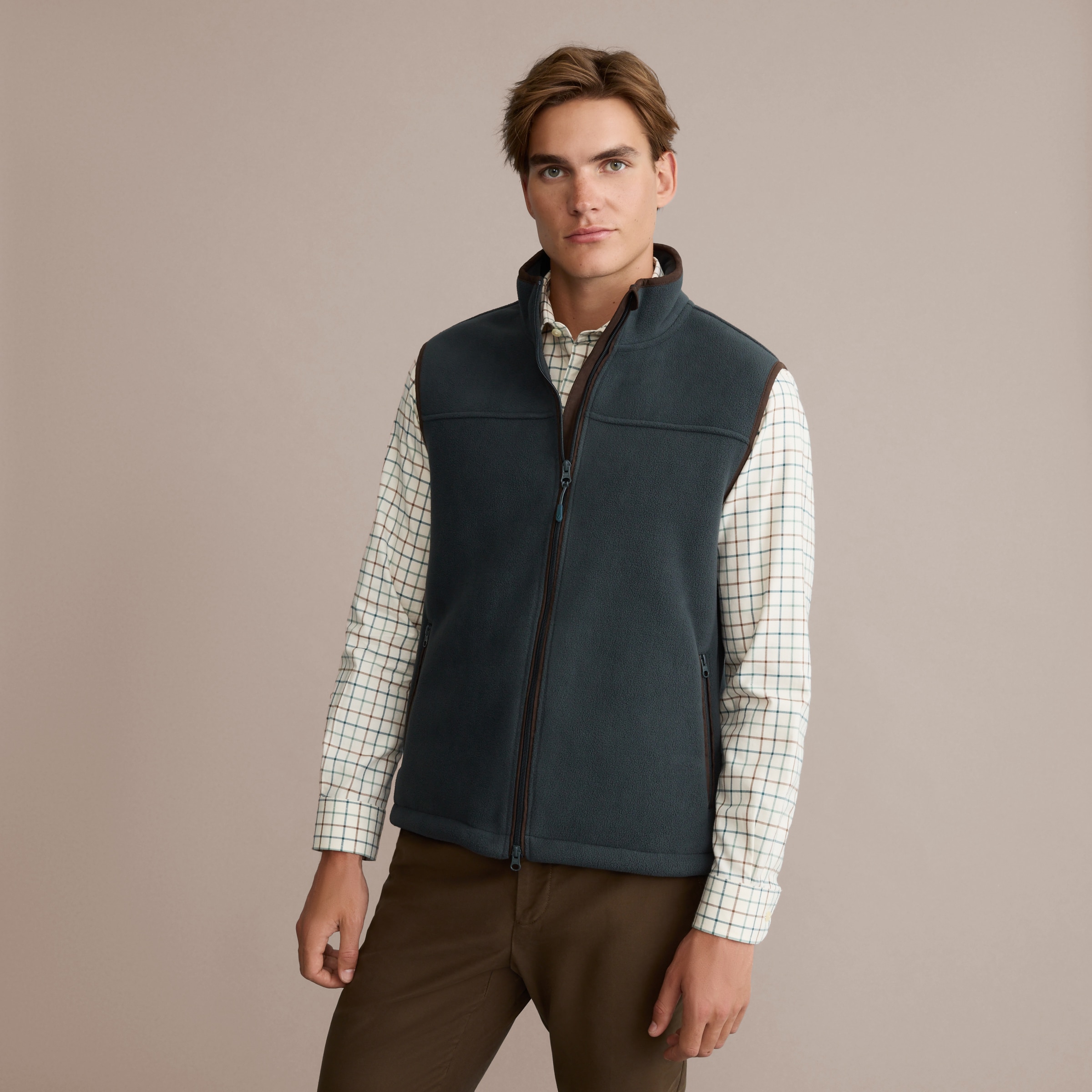 Colete Top de Homem com Forro Polar Azul-marinho-2