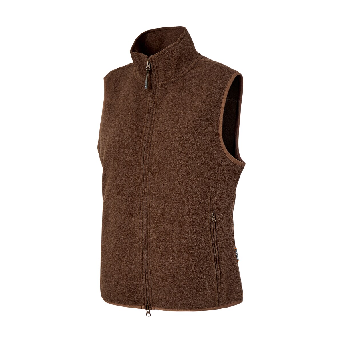 Colete Básico de Mulher com Forro Polar Castanho-5